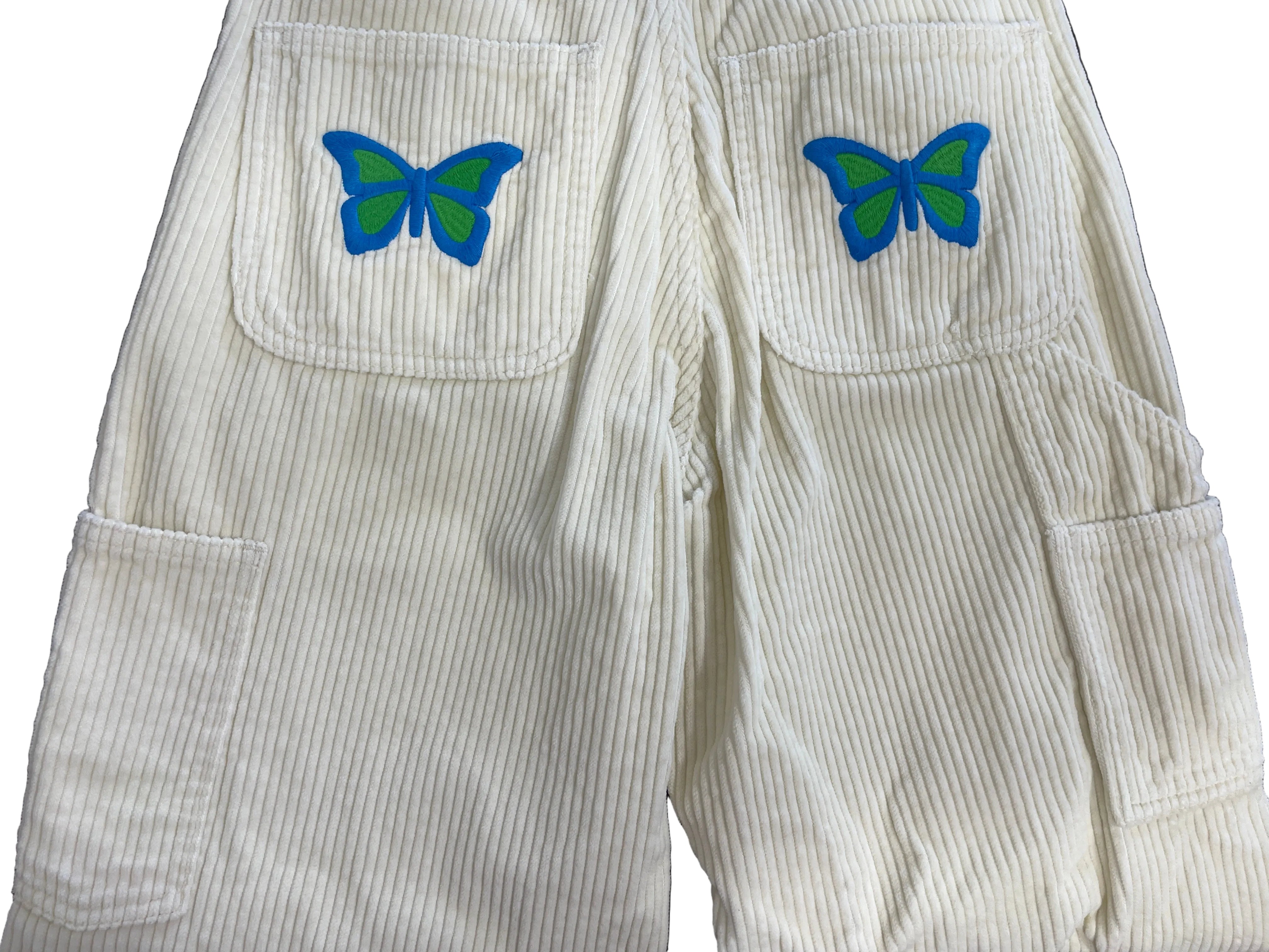 Lisa Says Gah butterfly embroidered back pocket pants
