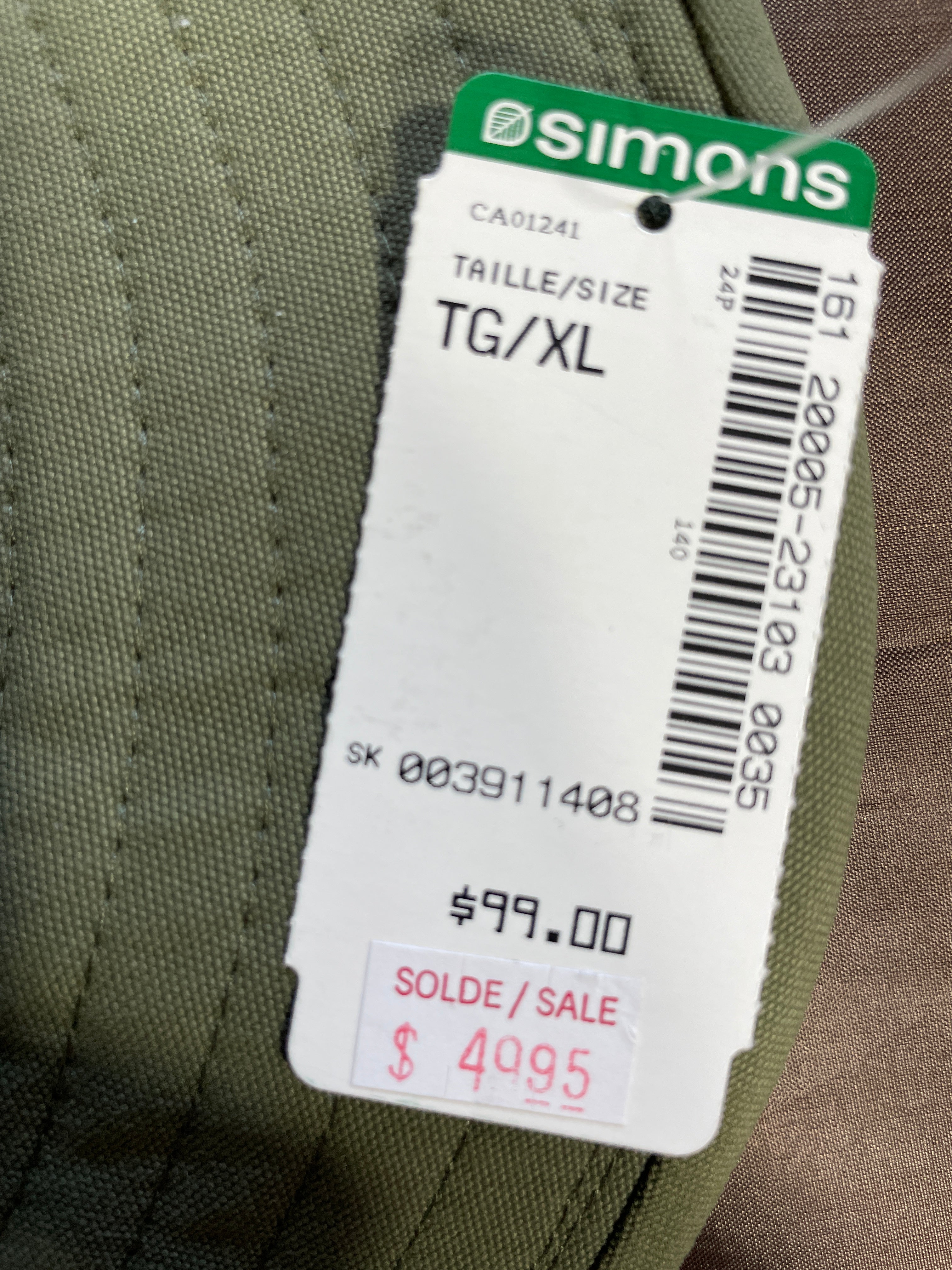 Tilley hat tag
