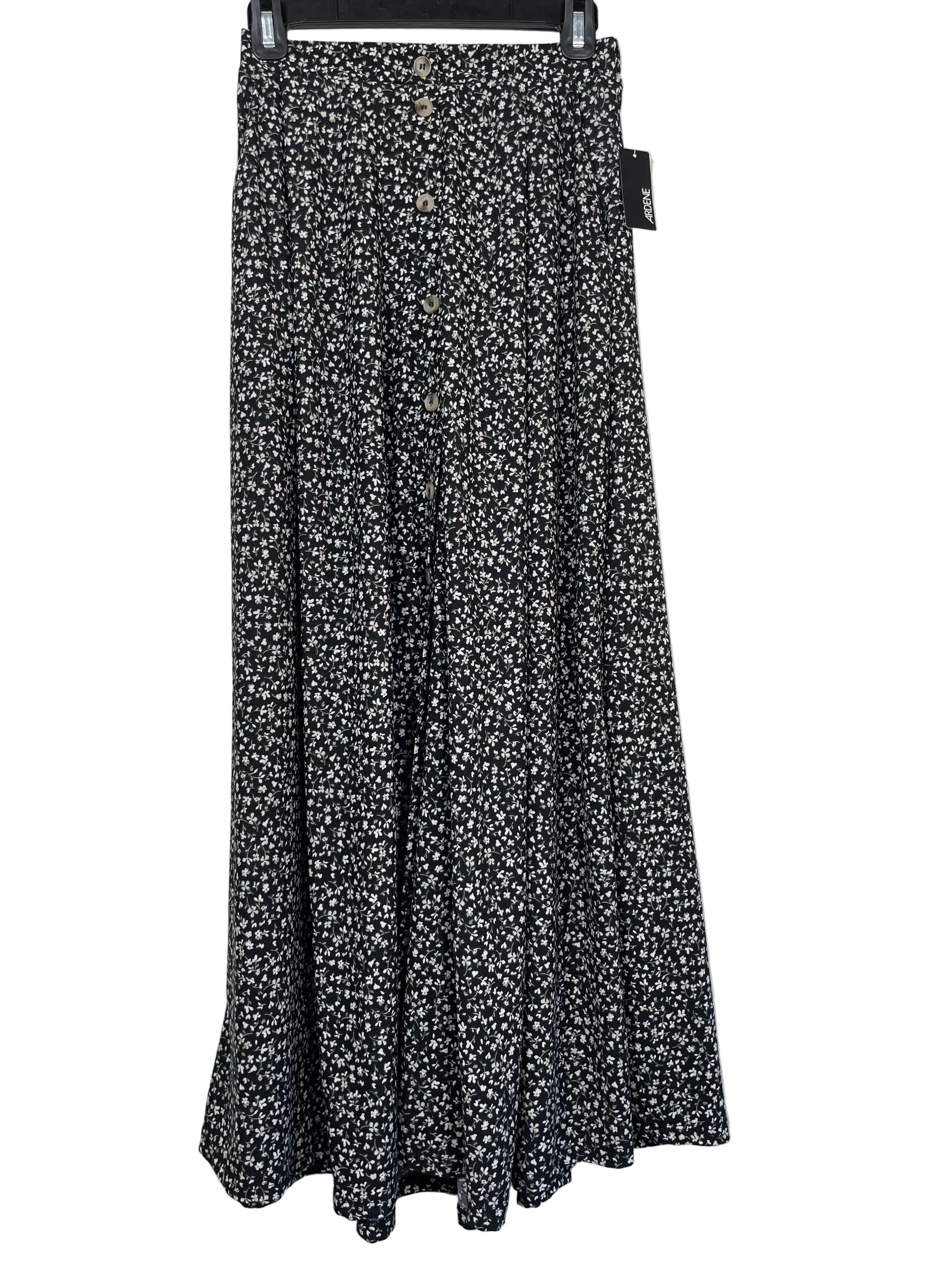 Ardene size small black floral maxi skirt