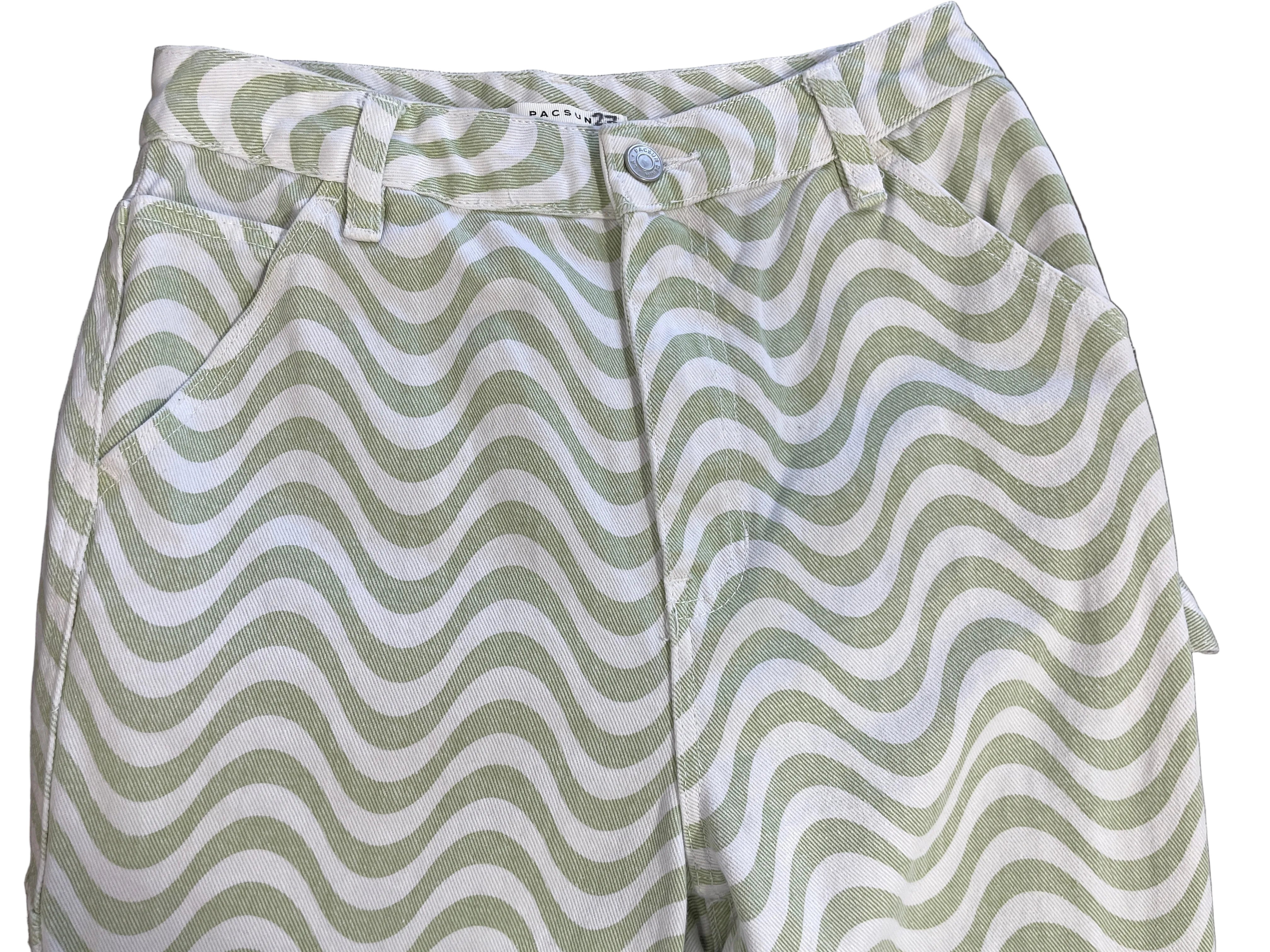 PacSun 90s BF Carpenter pants green white size 27