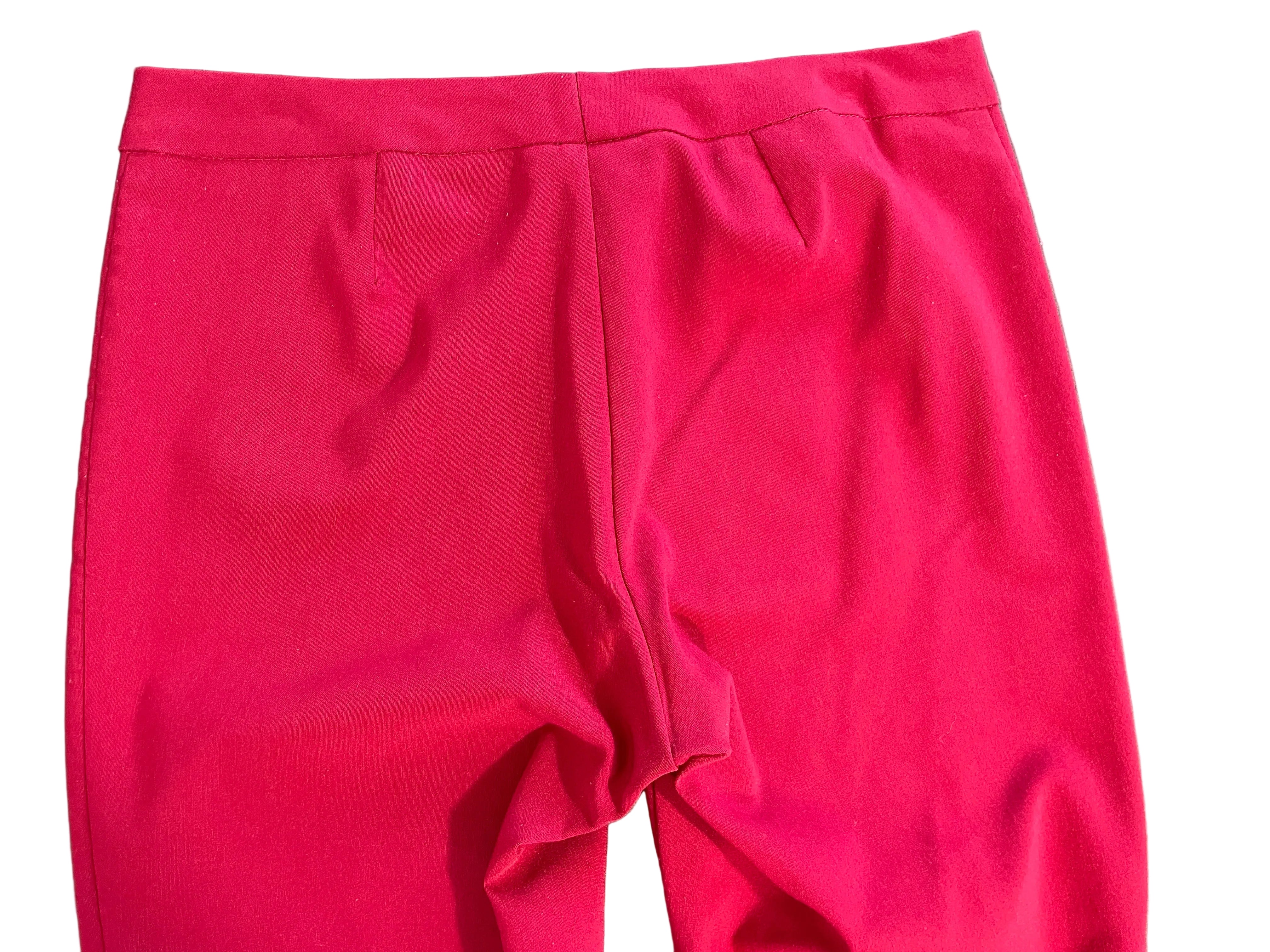 Vintage red low rise stretch flare pants size 7