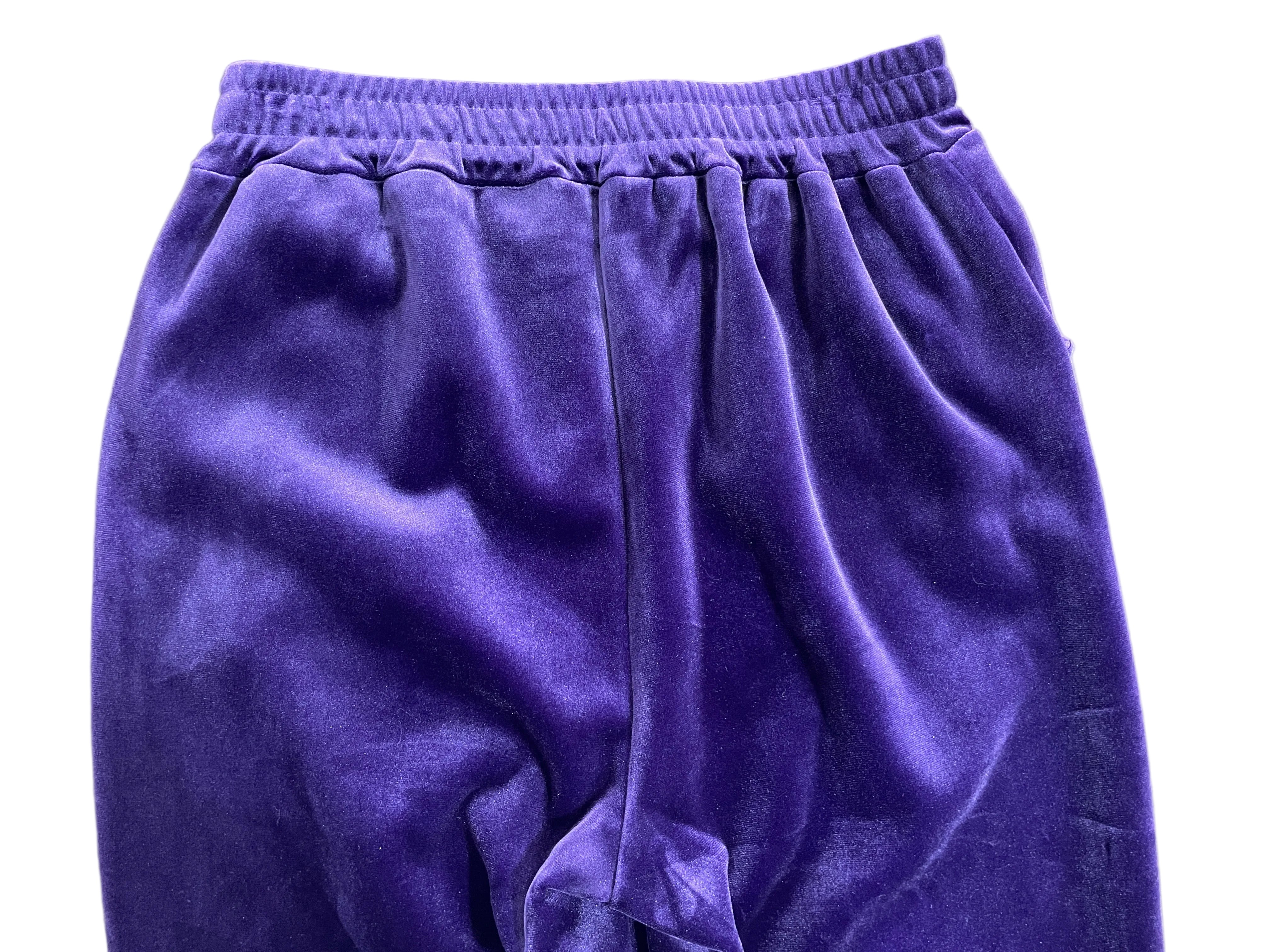 S/M Purple Velour Pants Back View