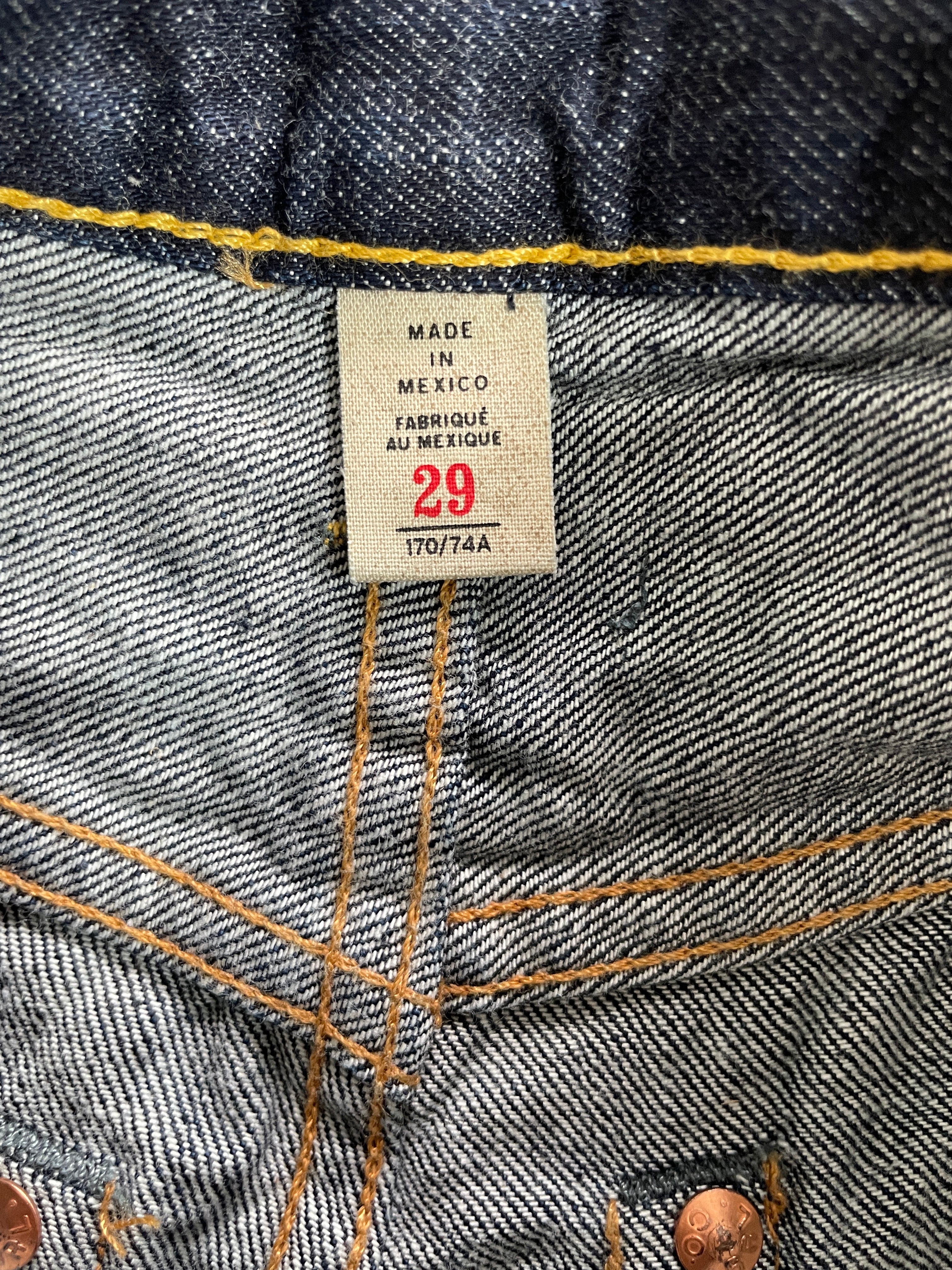 RRL Ralph Lauren High Boy size 29 made in Mexico label
