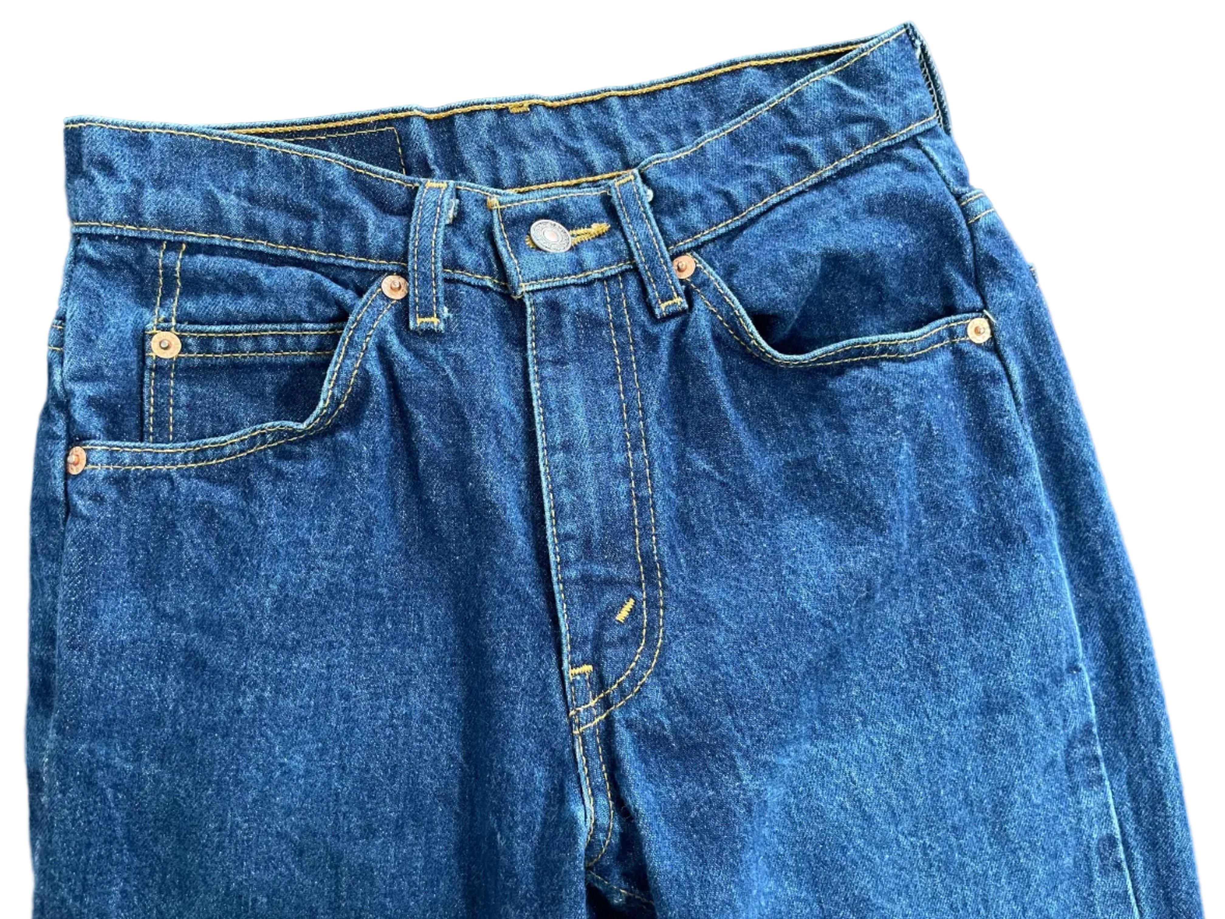 Size 27 Vintage Levi’s 517 Blue Bootcut Jeans Front