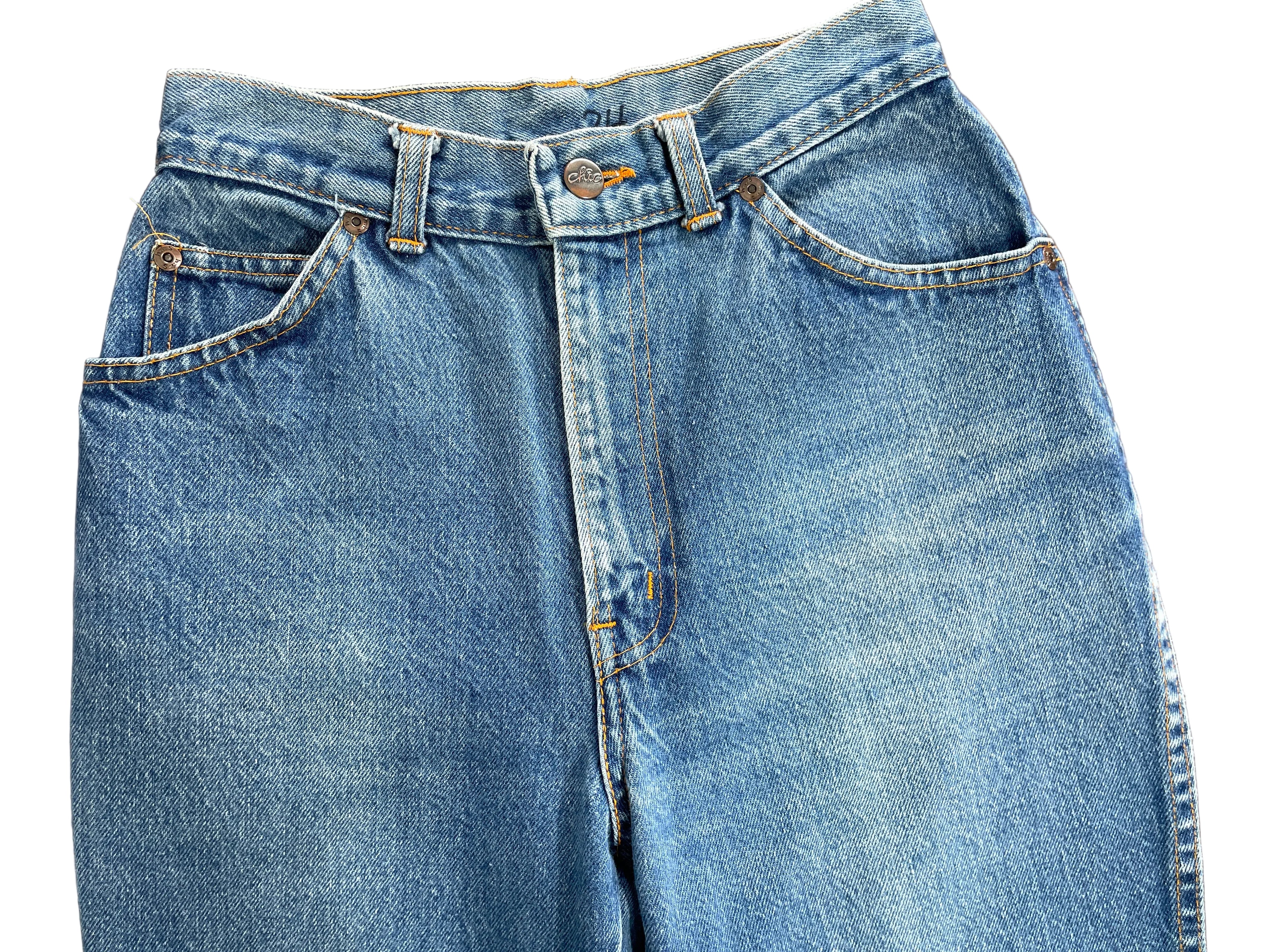 Size 24 Vintage Chic by H.I.S. Blue High Rise Straight Leg Jeans Front