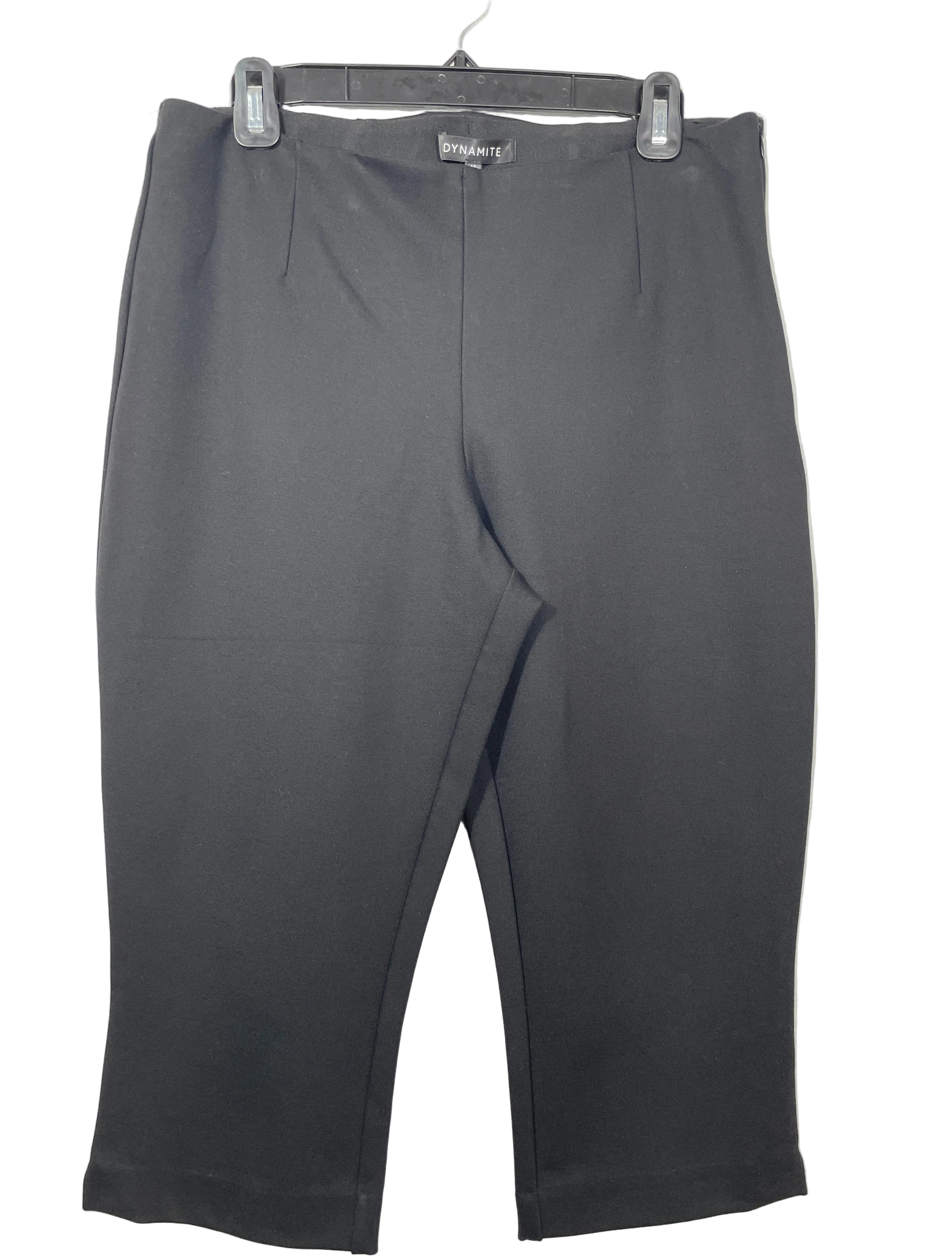 Size 12 Dynamite Liv Jet Black Capri Pants Front