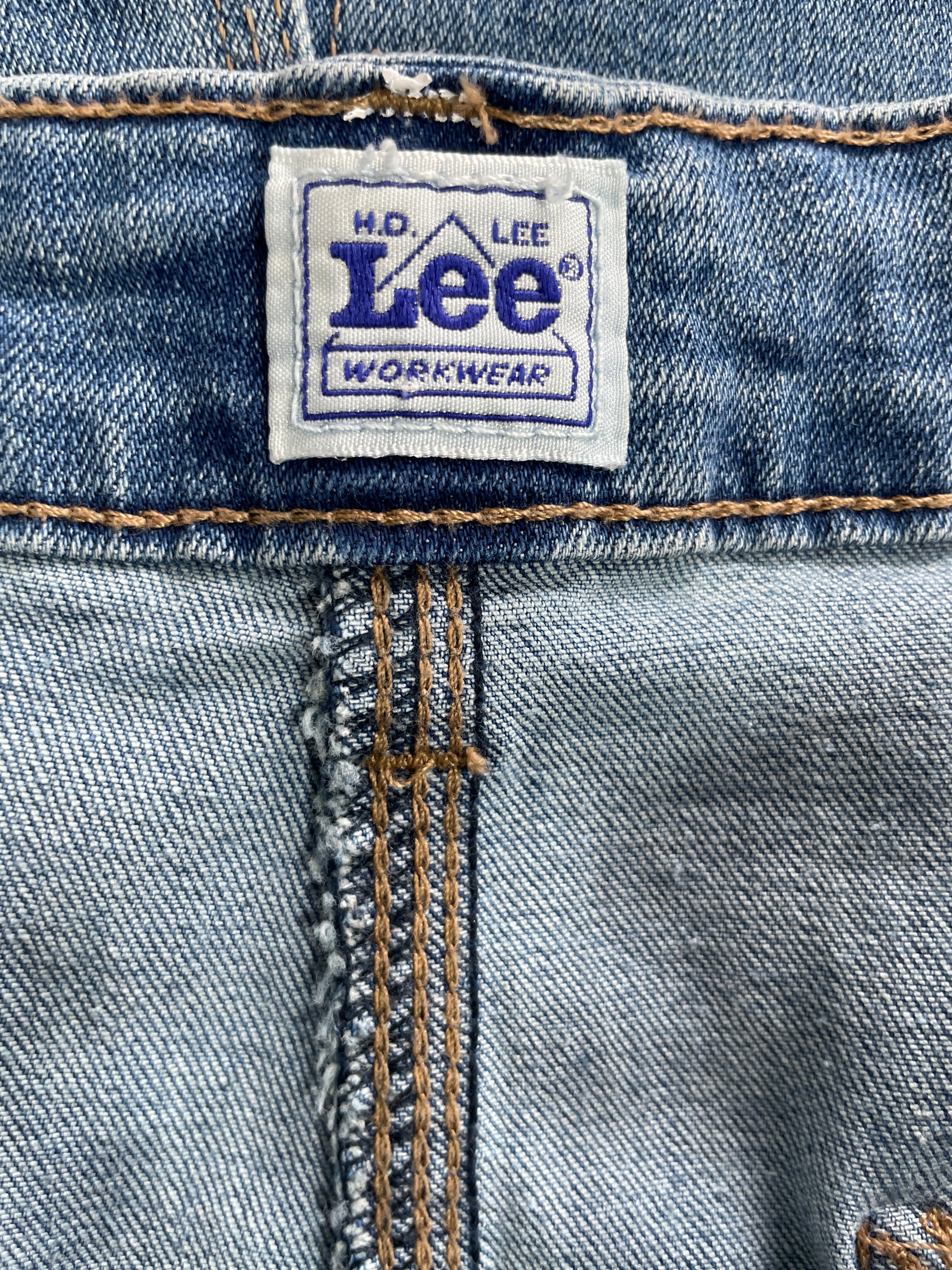 Size 12 Lee Workwear Blue Denim Skirt Lee Workwear Back Pocket Label