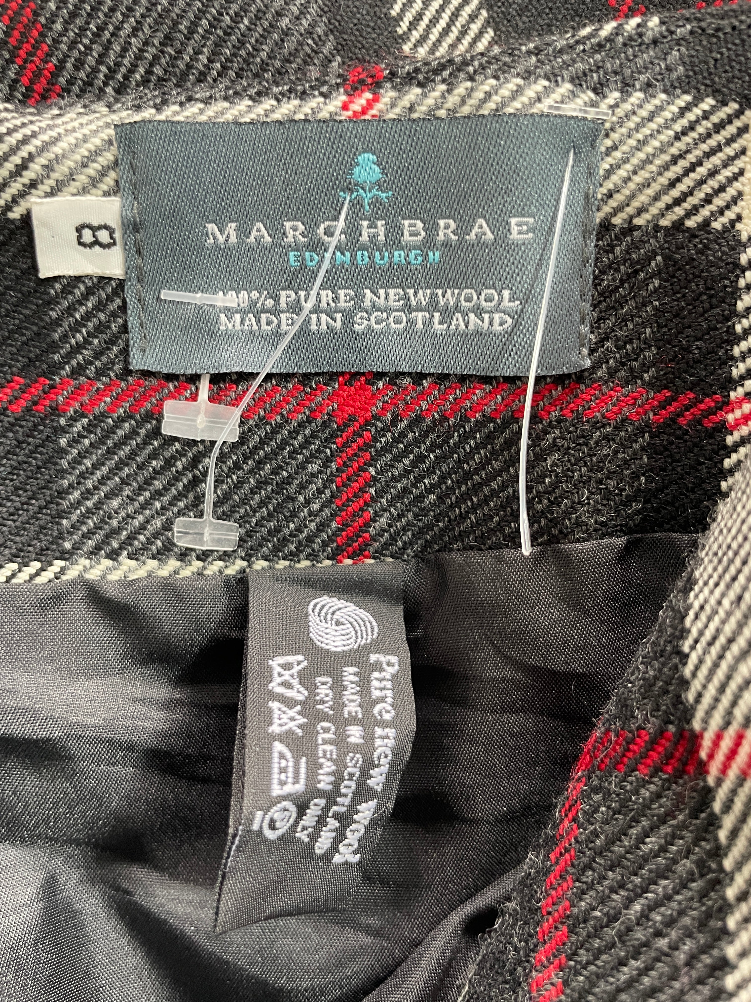 Size 8 Vintage Marchbrae Edinburgh Pure New Wool Made in Scotland Label