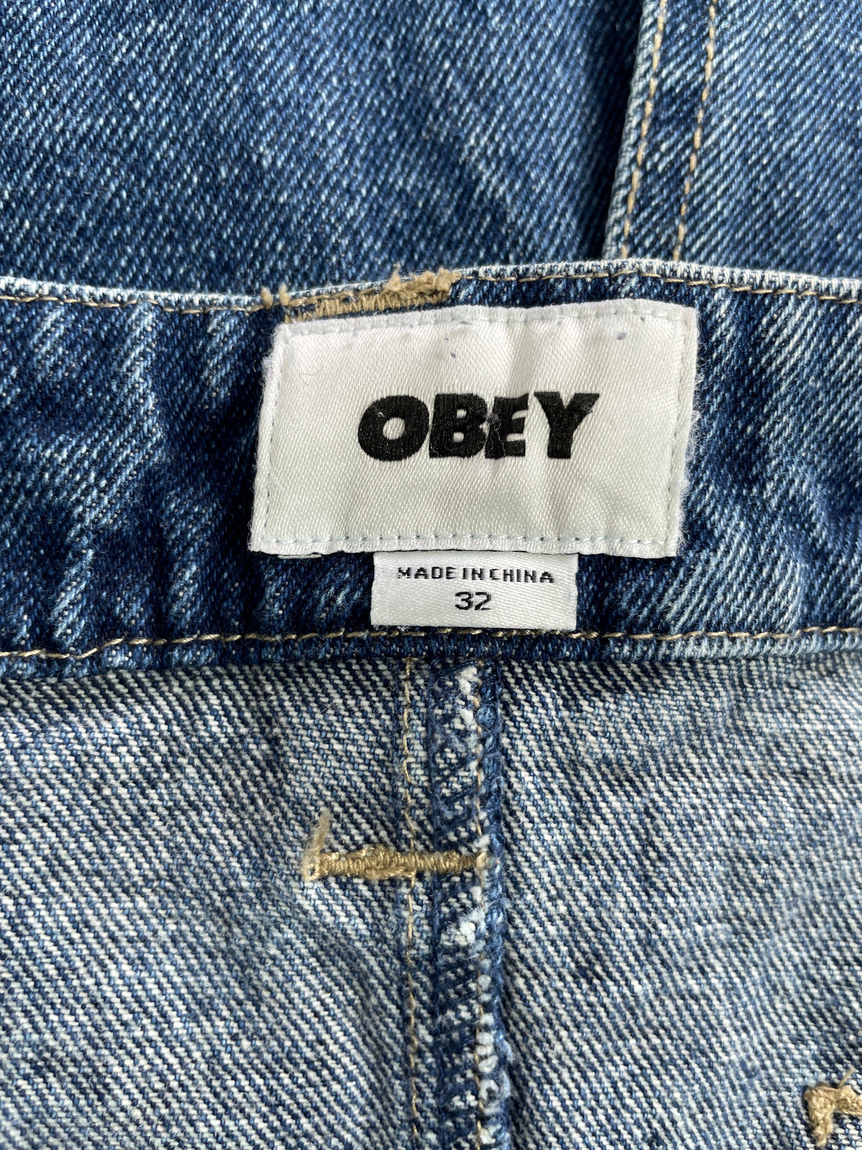 Size 32 OBEY denim maxi skirt original size and brand label