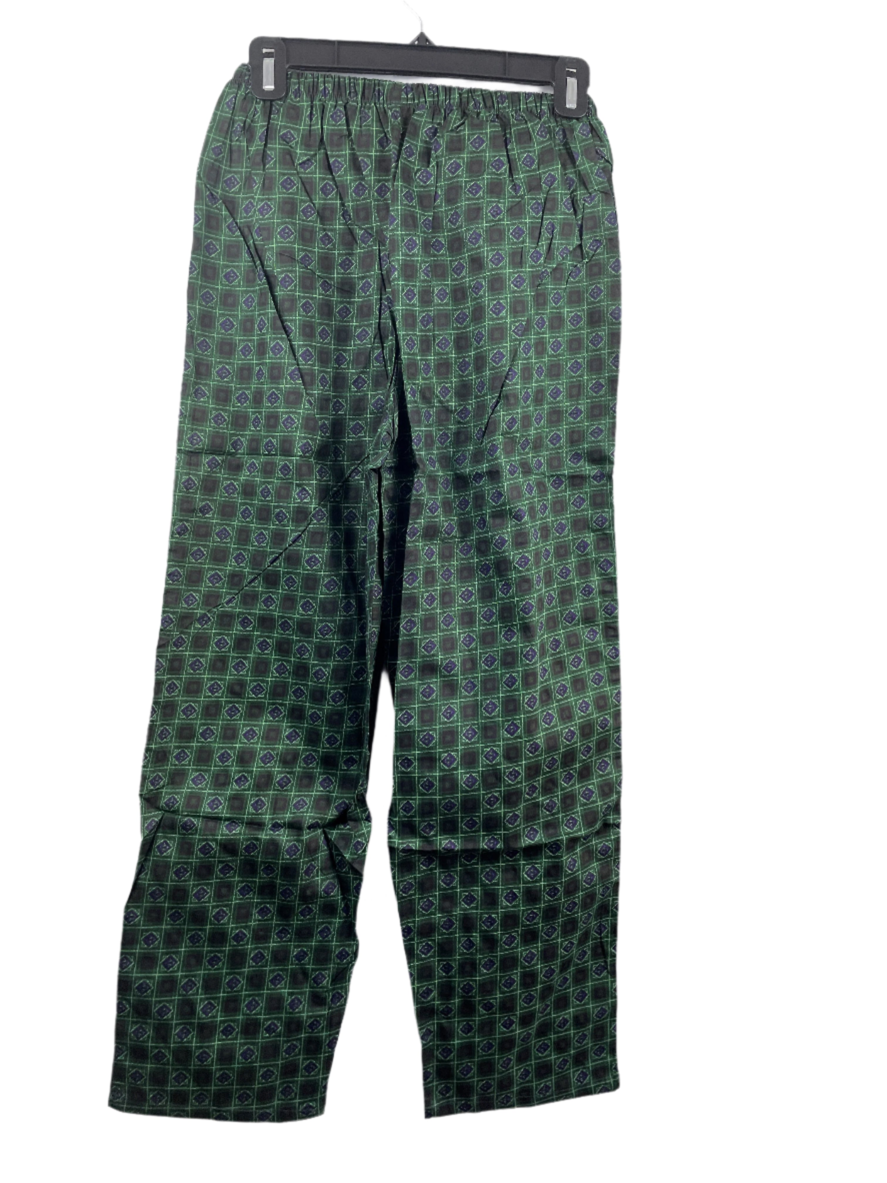 Laurent dark green geometric pattern lightweight cotton pyjama set