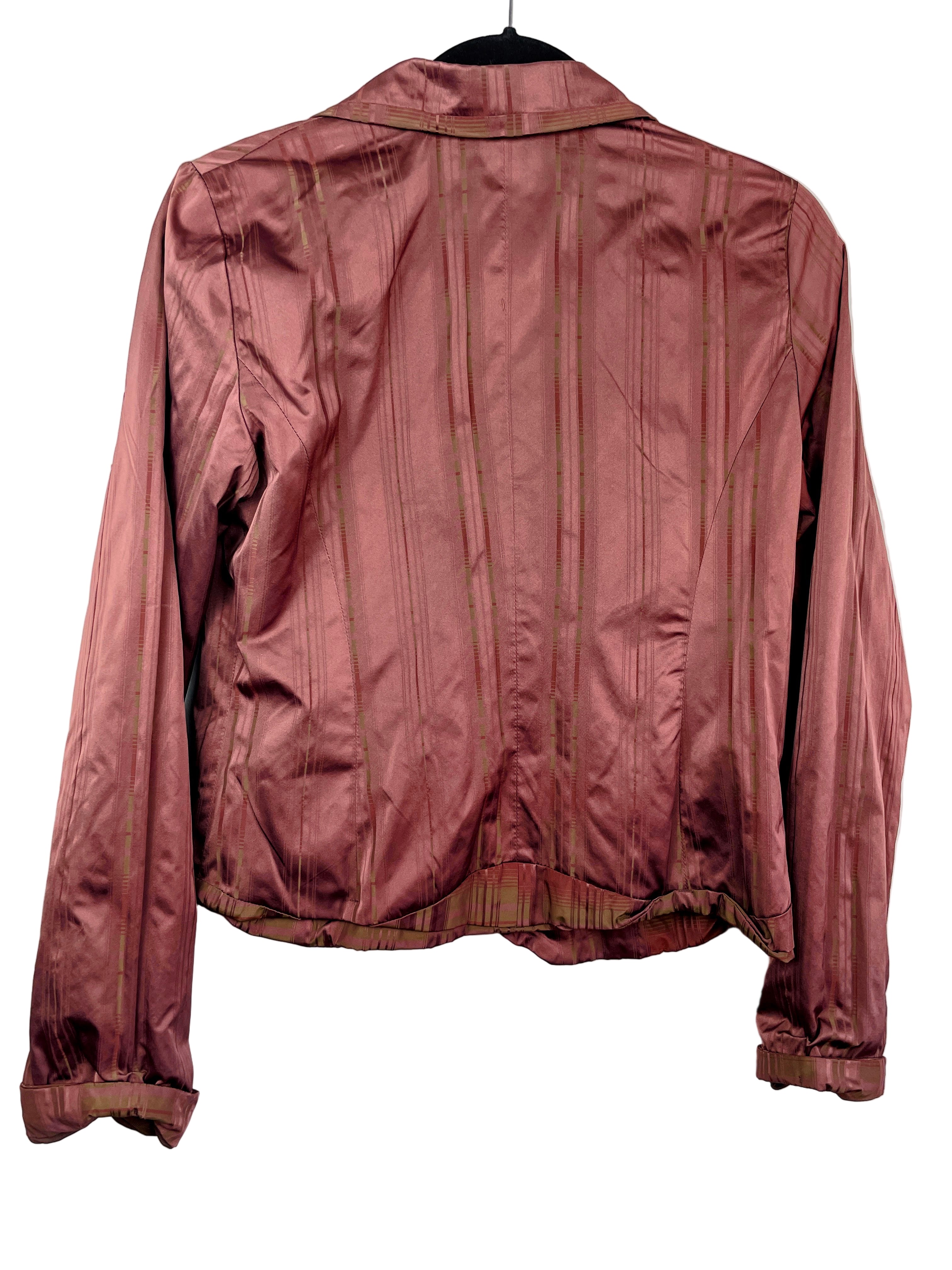 Crea Concept rust satin-look blazer back view size 38 medium