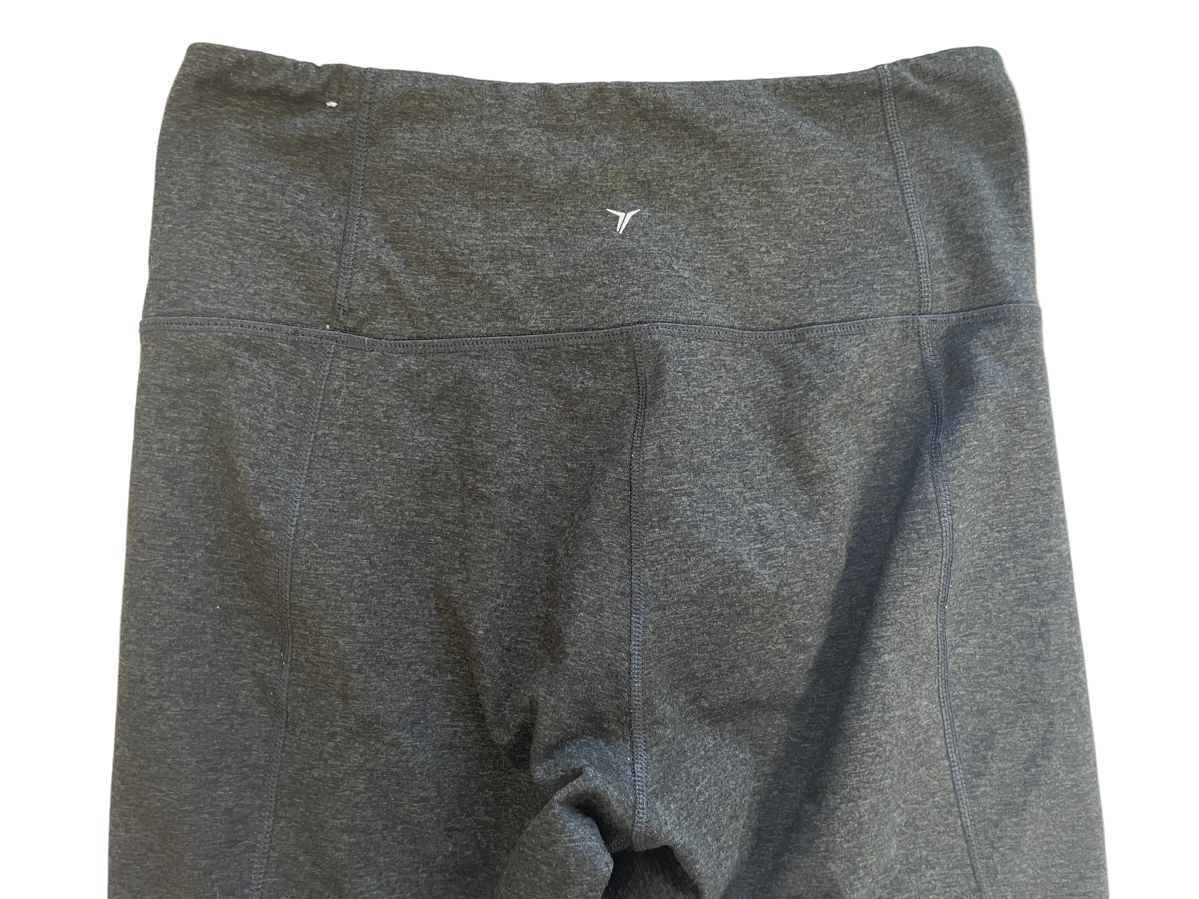 old navy dark grey leggings rear view