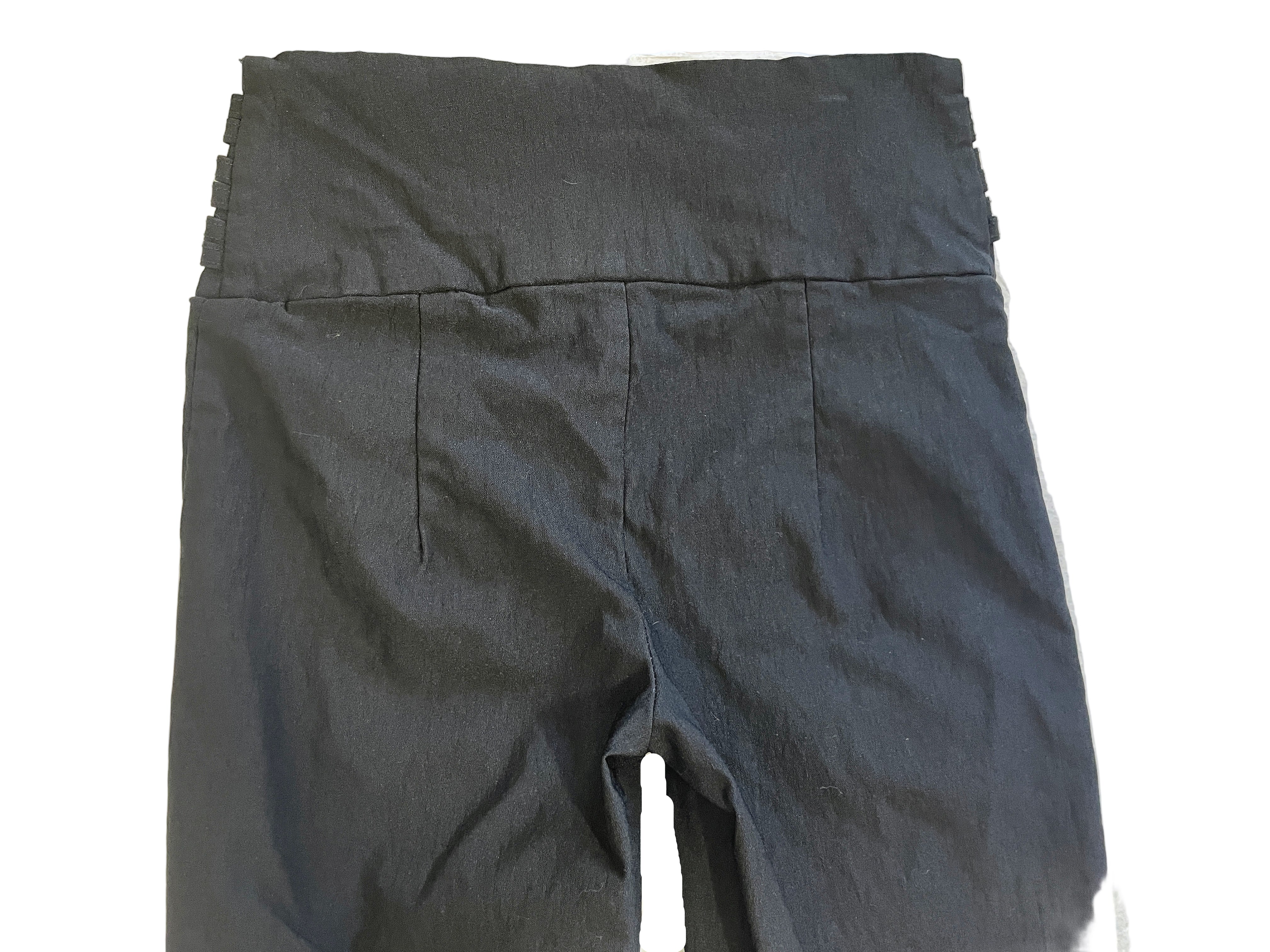 Suzy Shier black stretch wide-leg pants front view size small