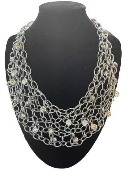 Alfani silver-tone rhinestone statement necklace