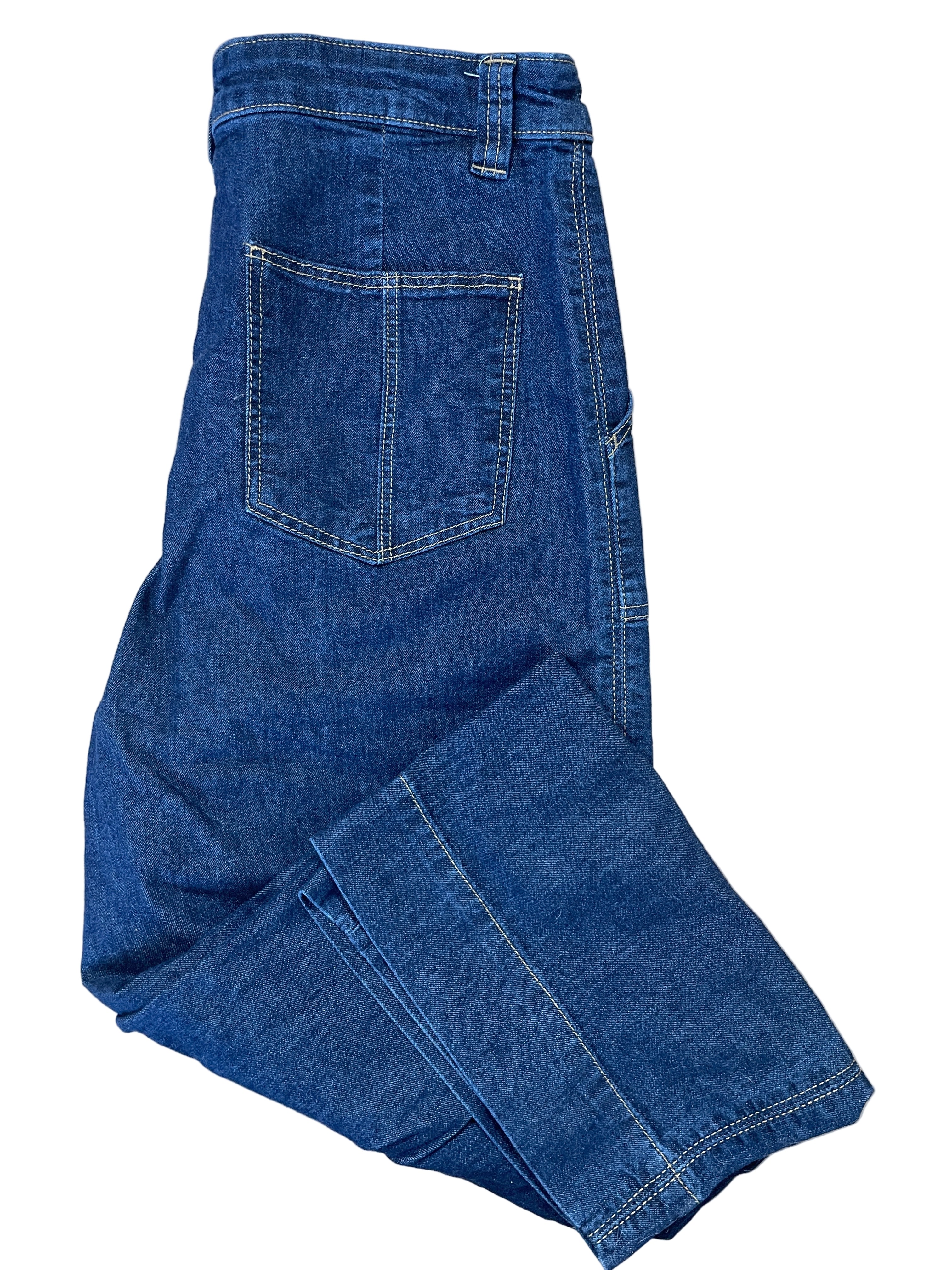 joe fresh wide leg cropped jeans size 10 folded view