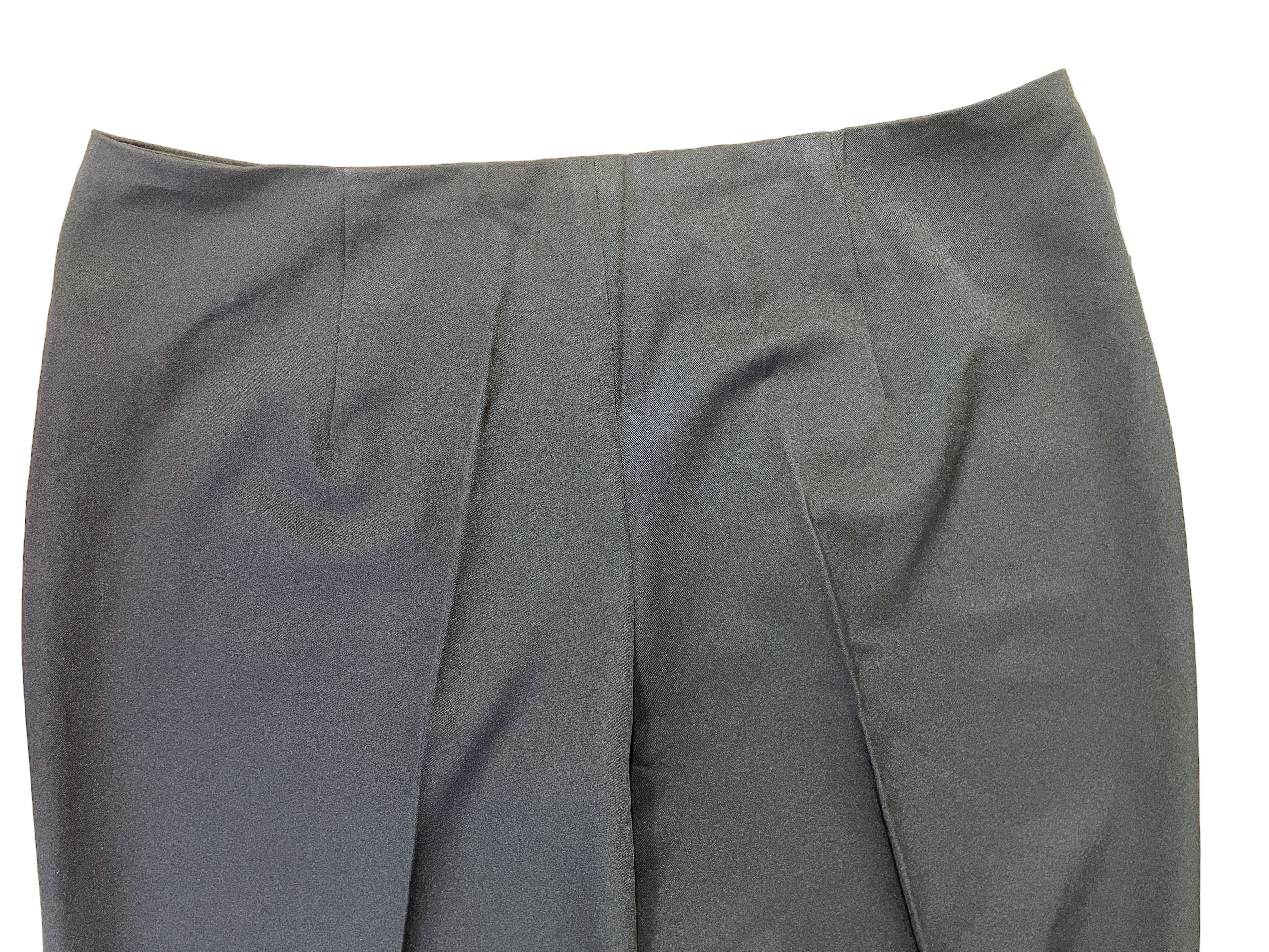 xi yang hua fu black wide leg dress pants back view