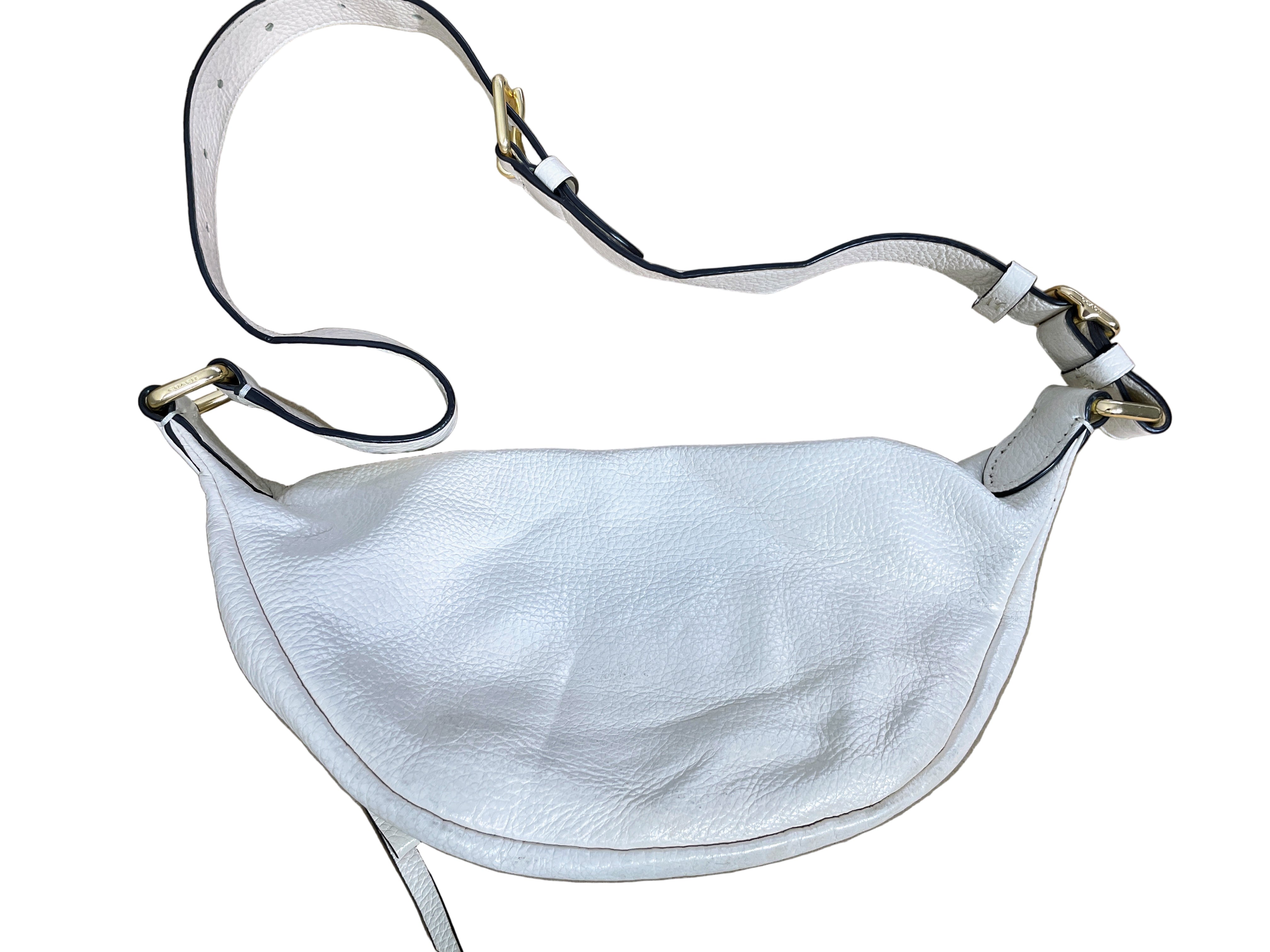 Coach pebble leather belt bag back view