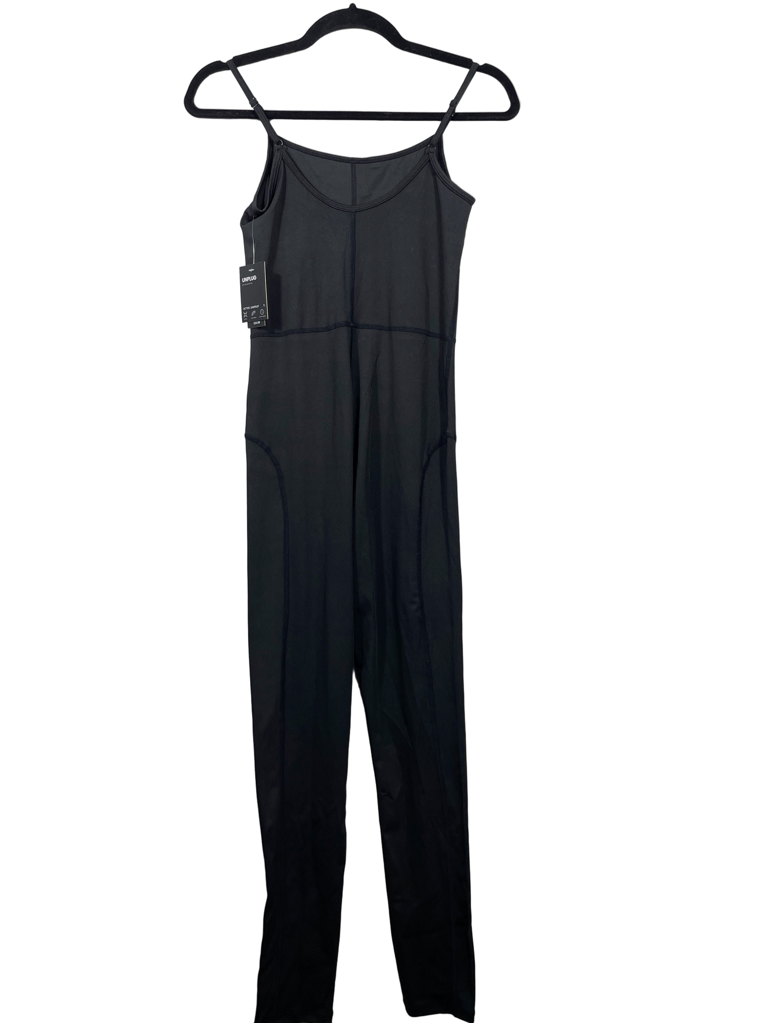 Bluenotes Unplug black one-piece active jumpsuit back view