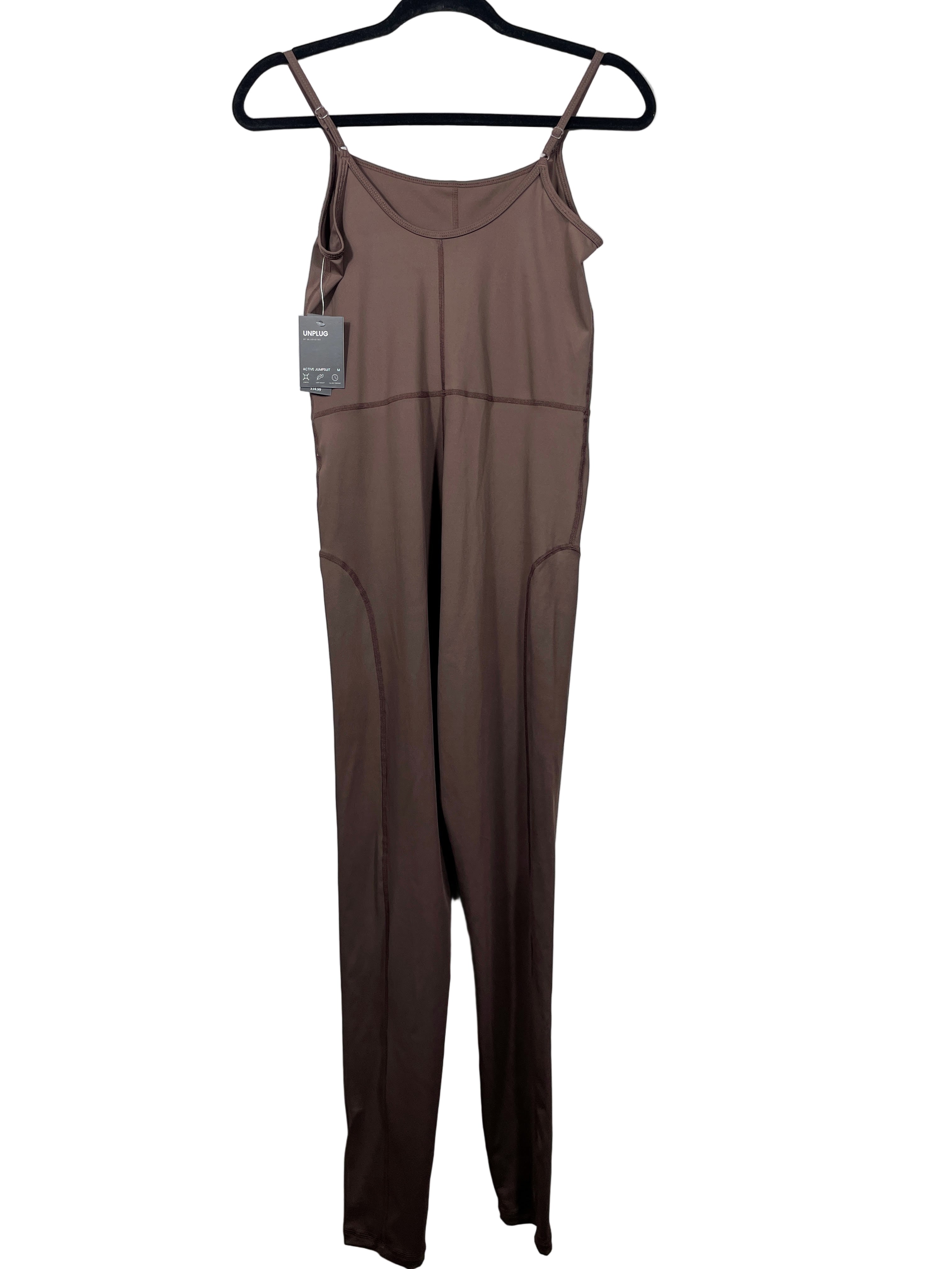 Bluenotes Unplug brown one-piece active jumpsuit front view