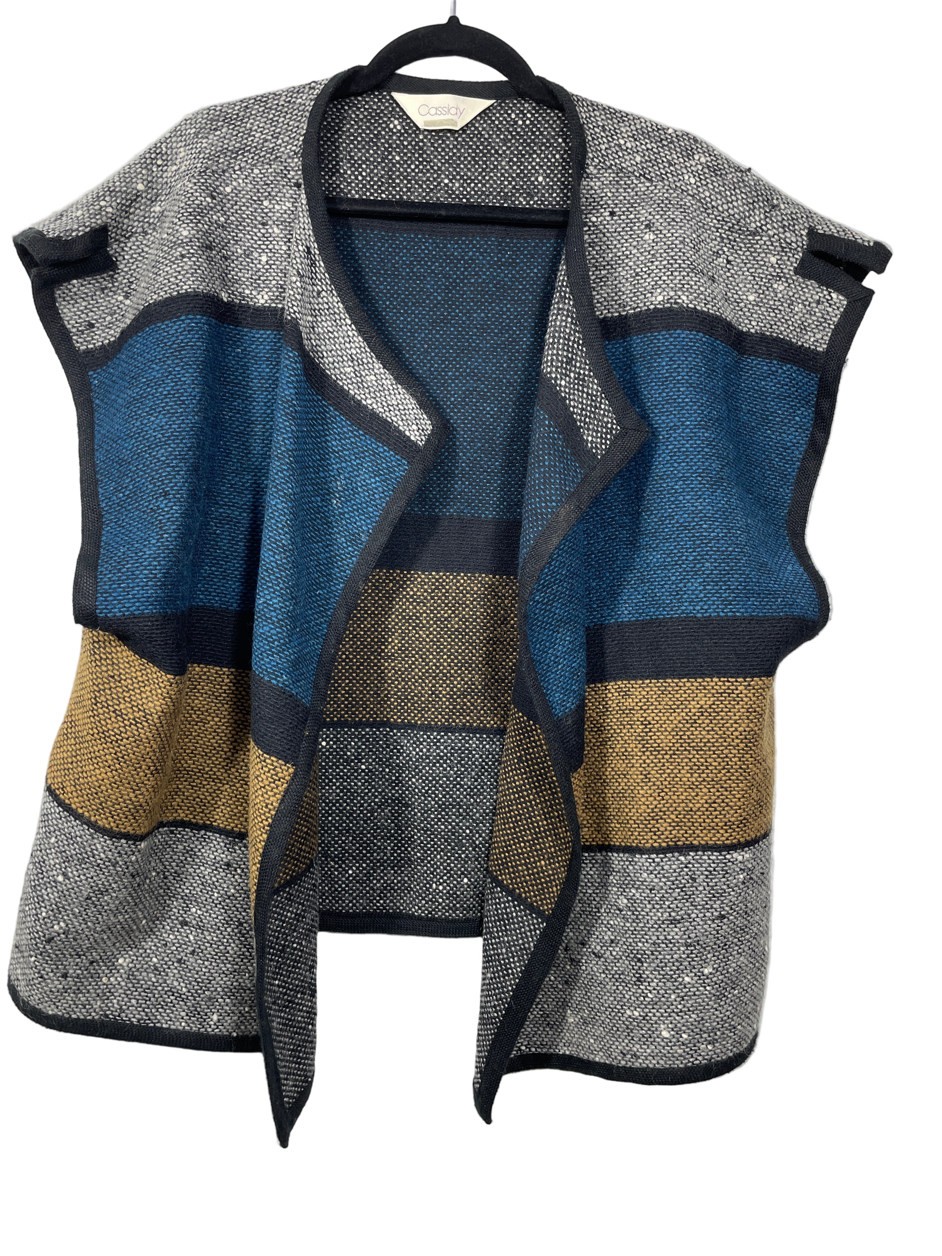 Cassidy wool blend open front cardigan front view