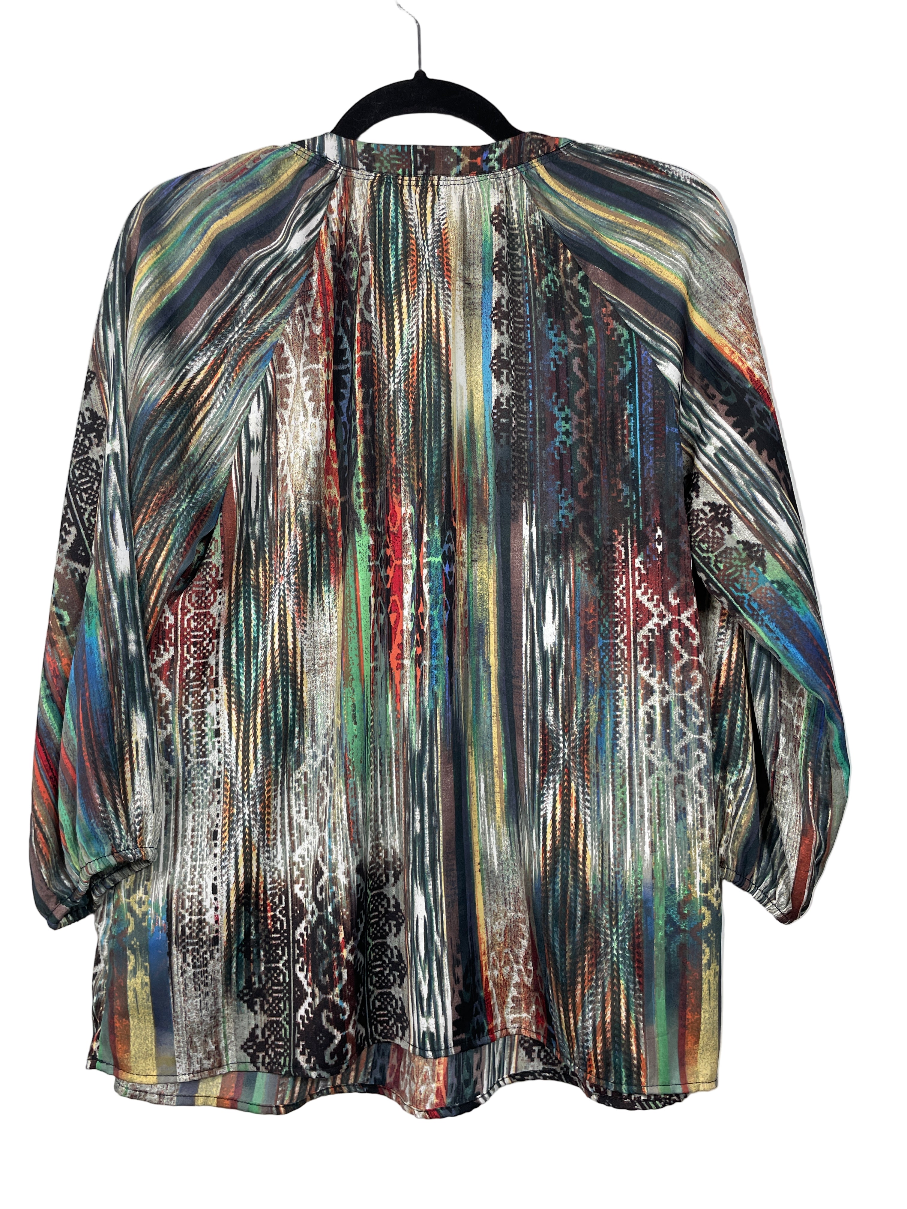 Sioni multicolour abstract print blouse back view