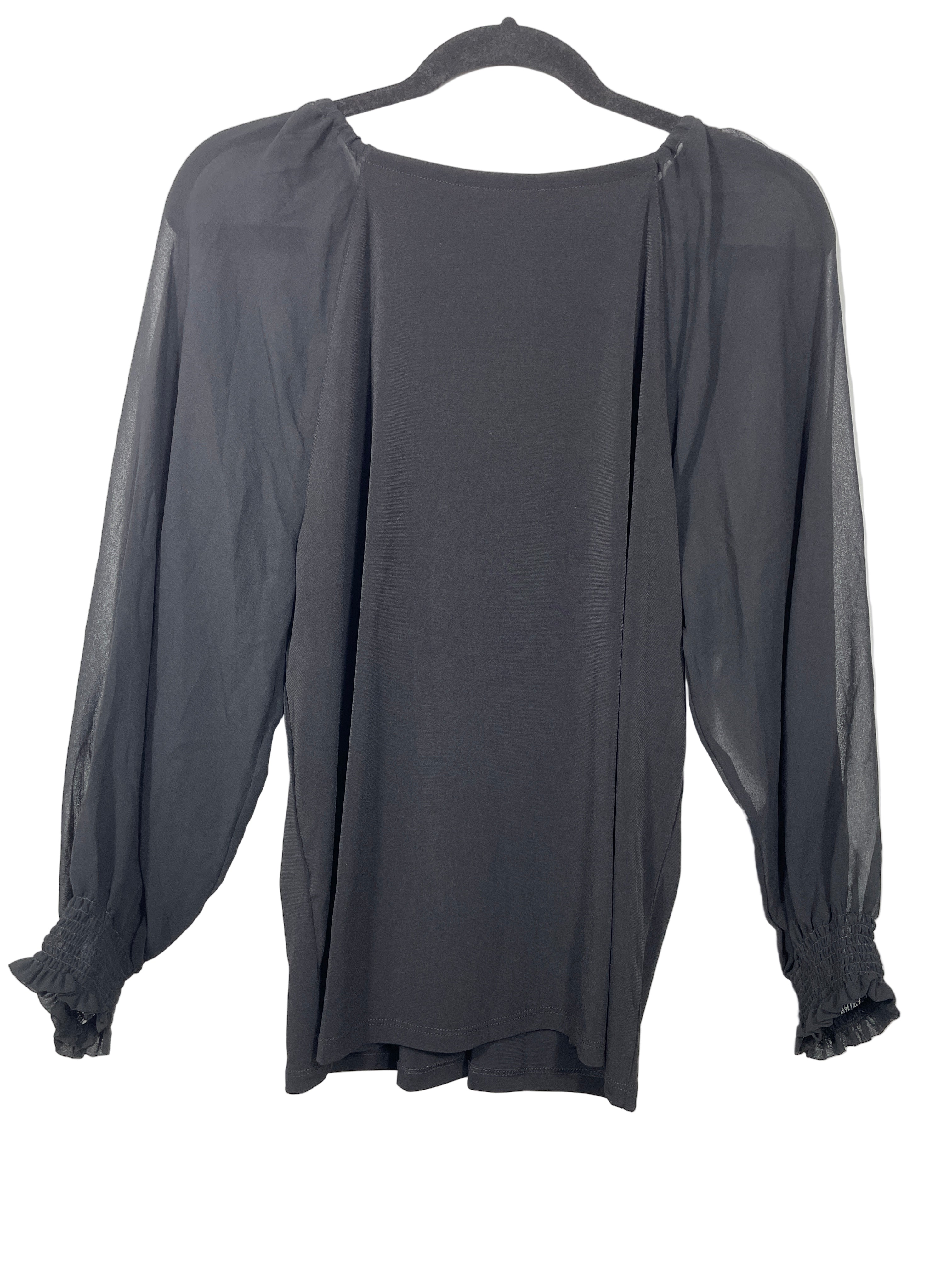Calvin Klein black blouse back view