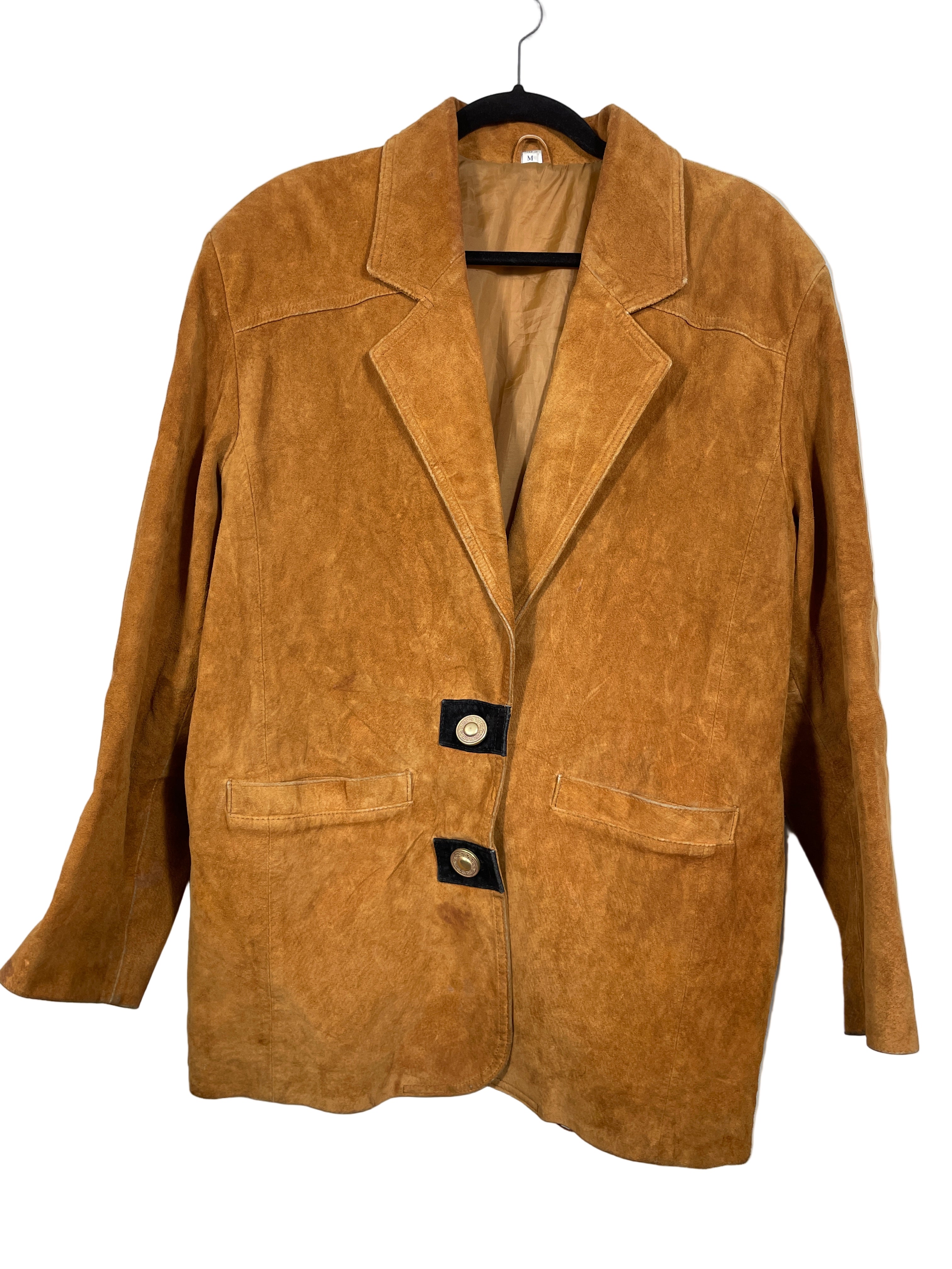 Vintage unbranded women’s suede southwestern jacket front