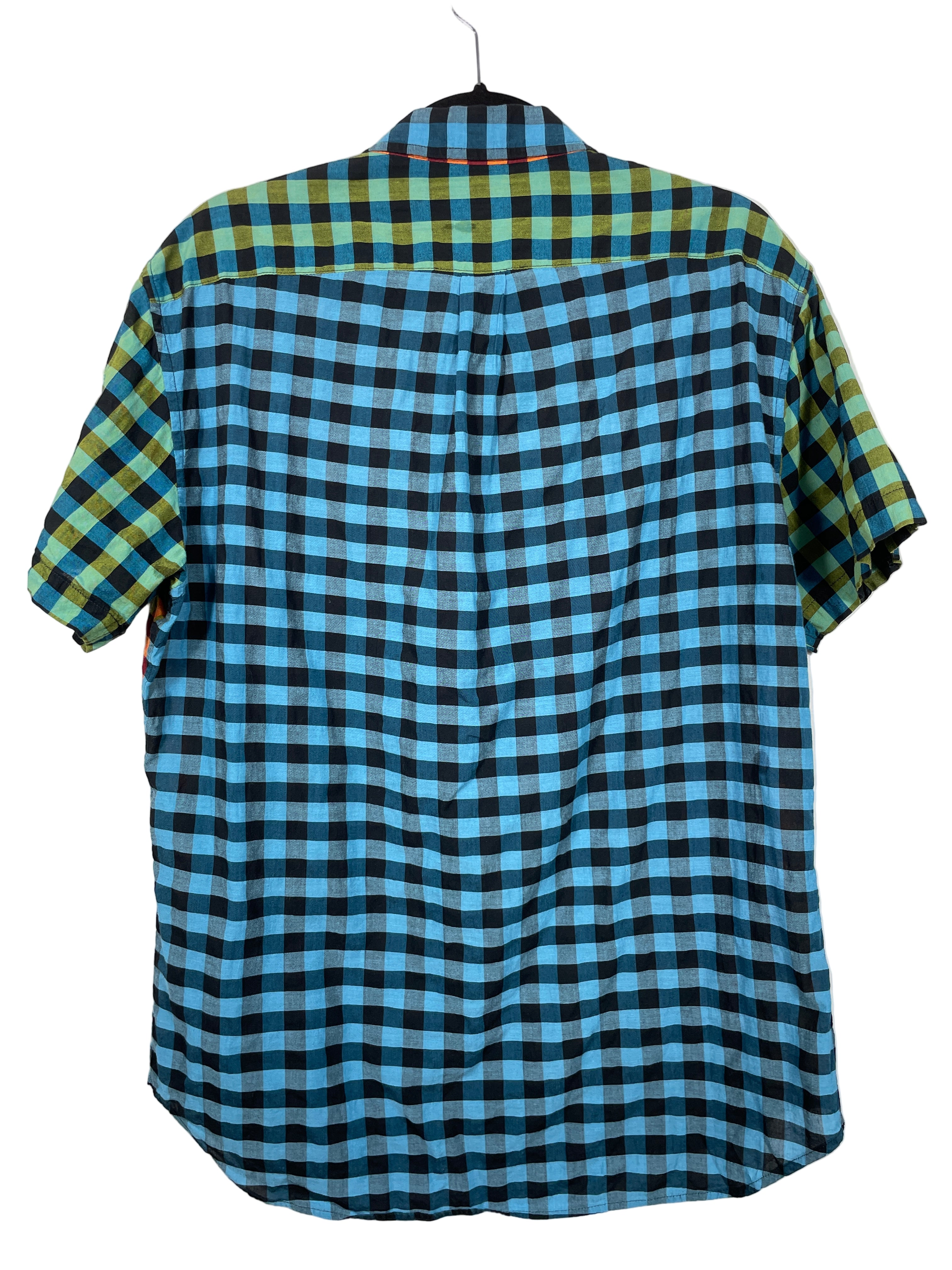 Marc by Marc Jacobs plaid short sleeve shirt back view