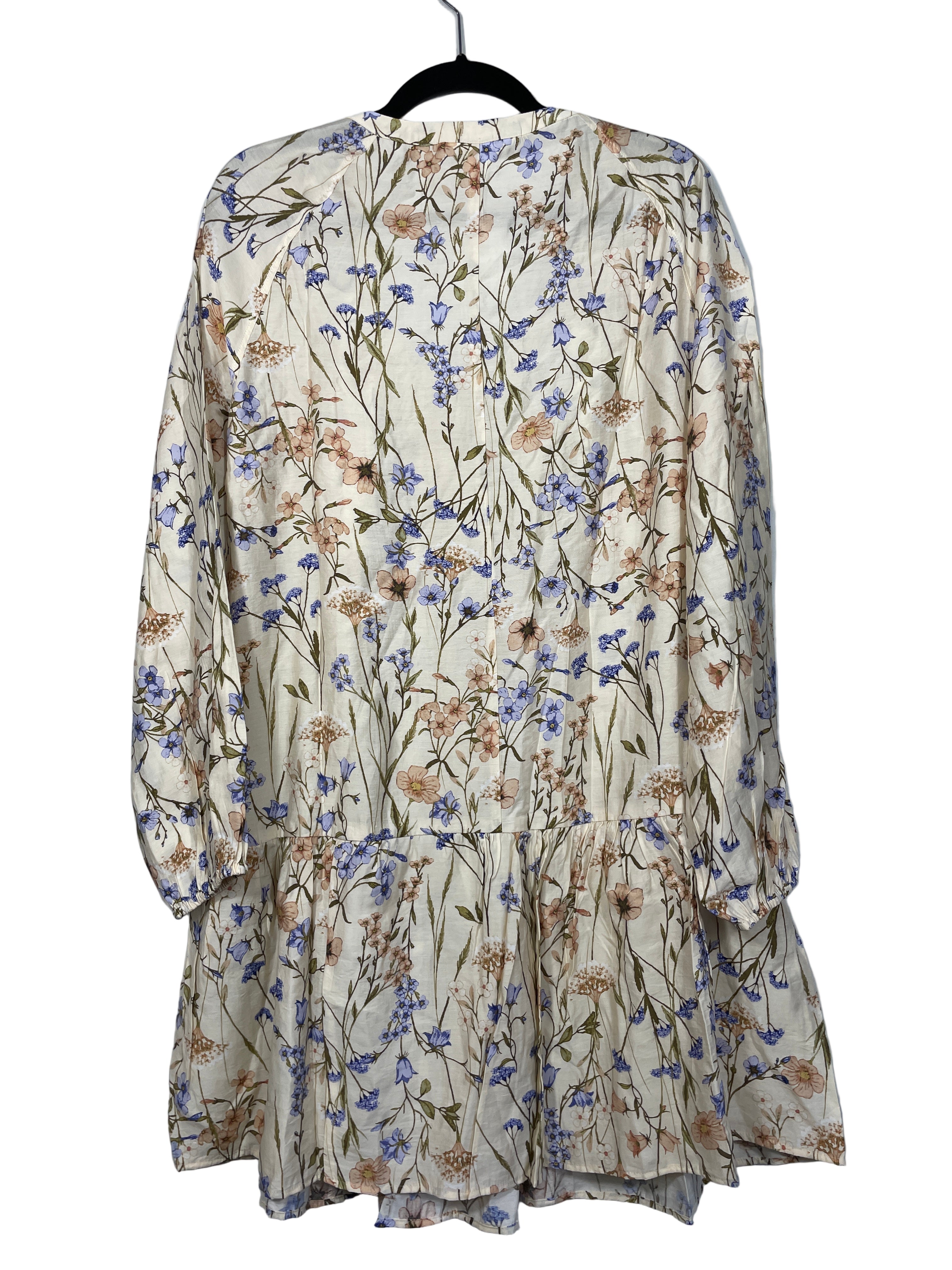 H&M floral tiered dress back view