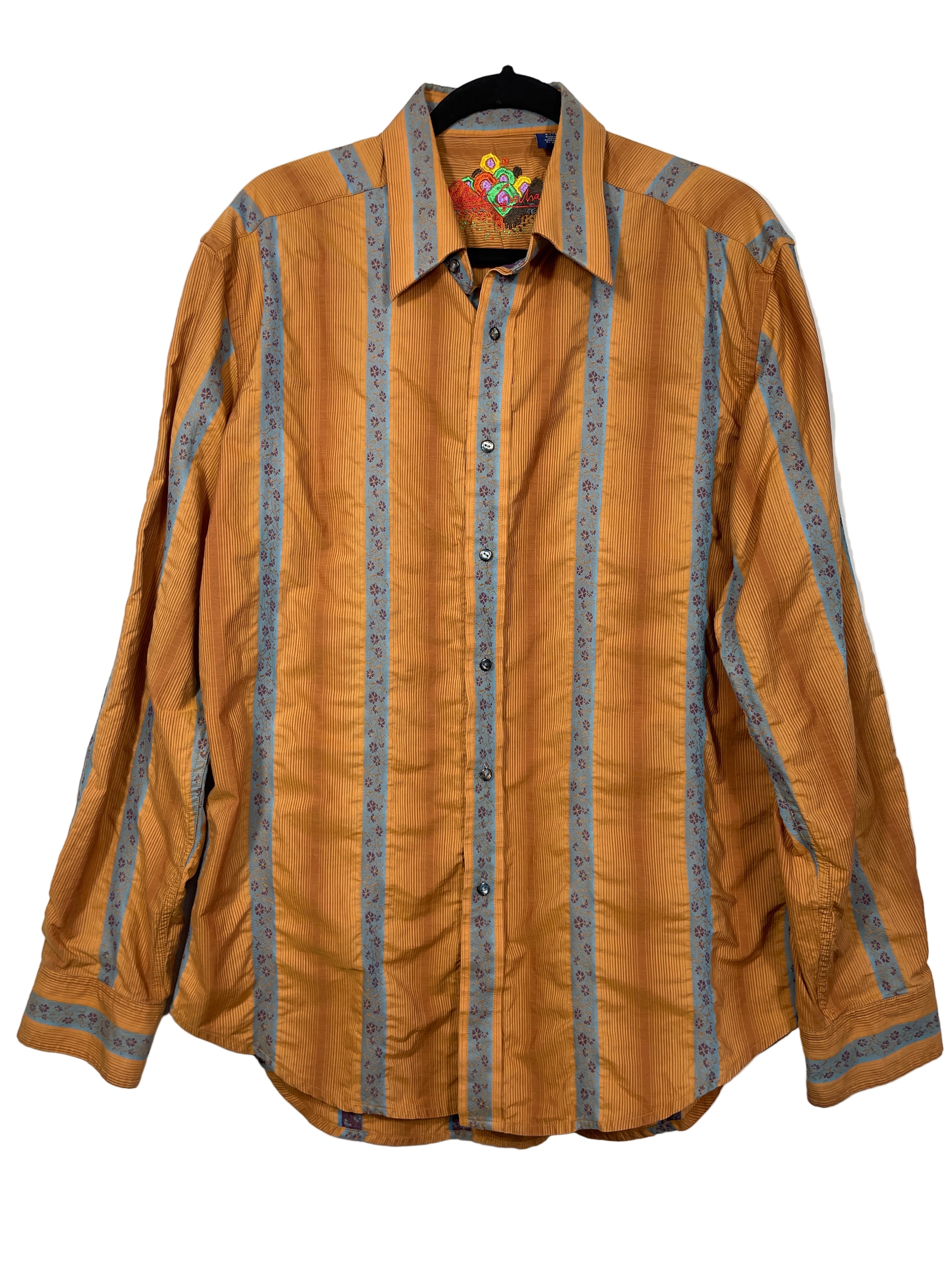 Robert Graham striped button-up shirt front