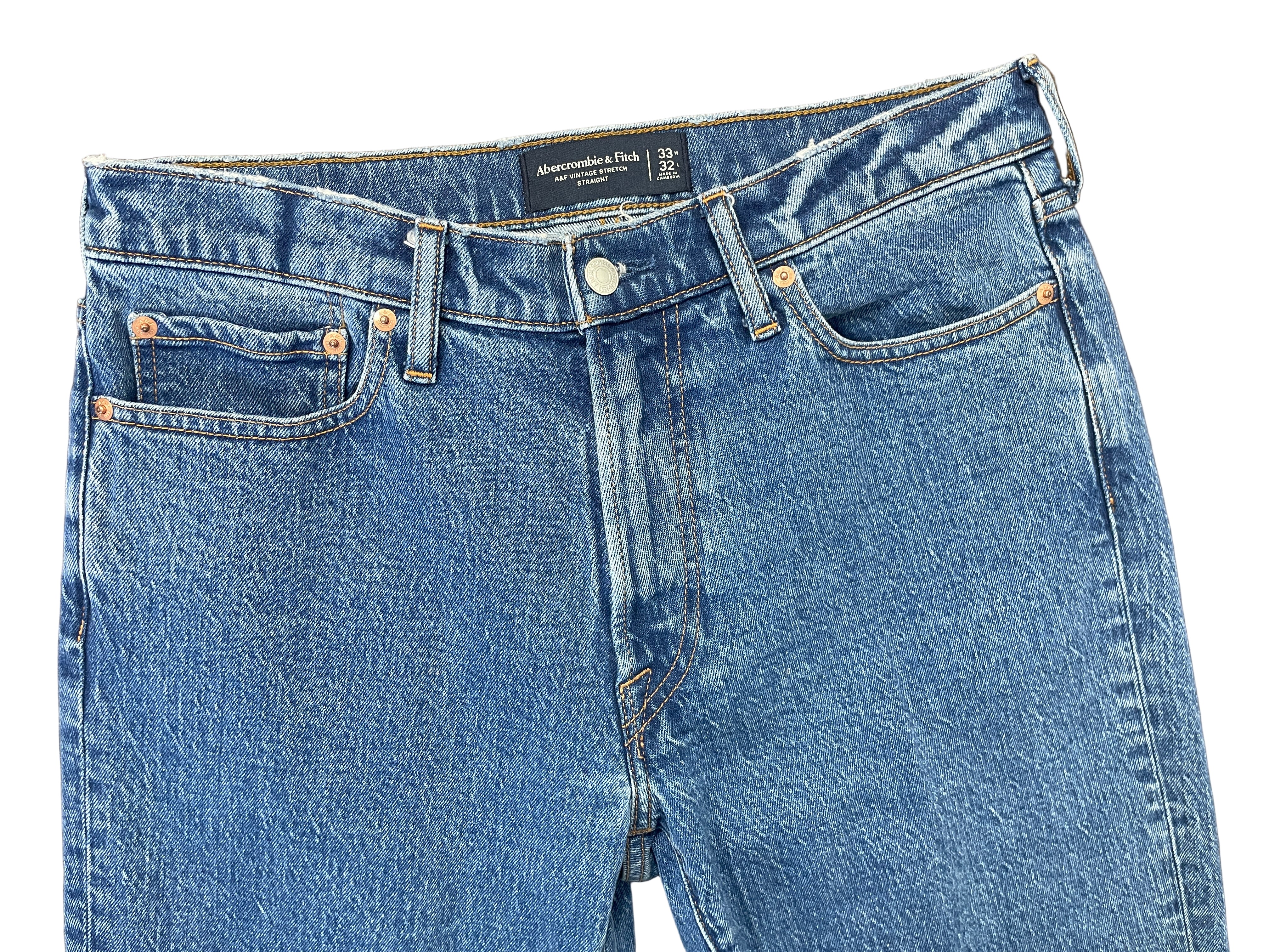 abercrombie & fitch vintage stretch straight jeans front view