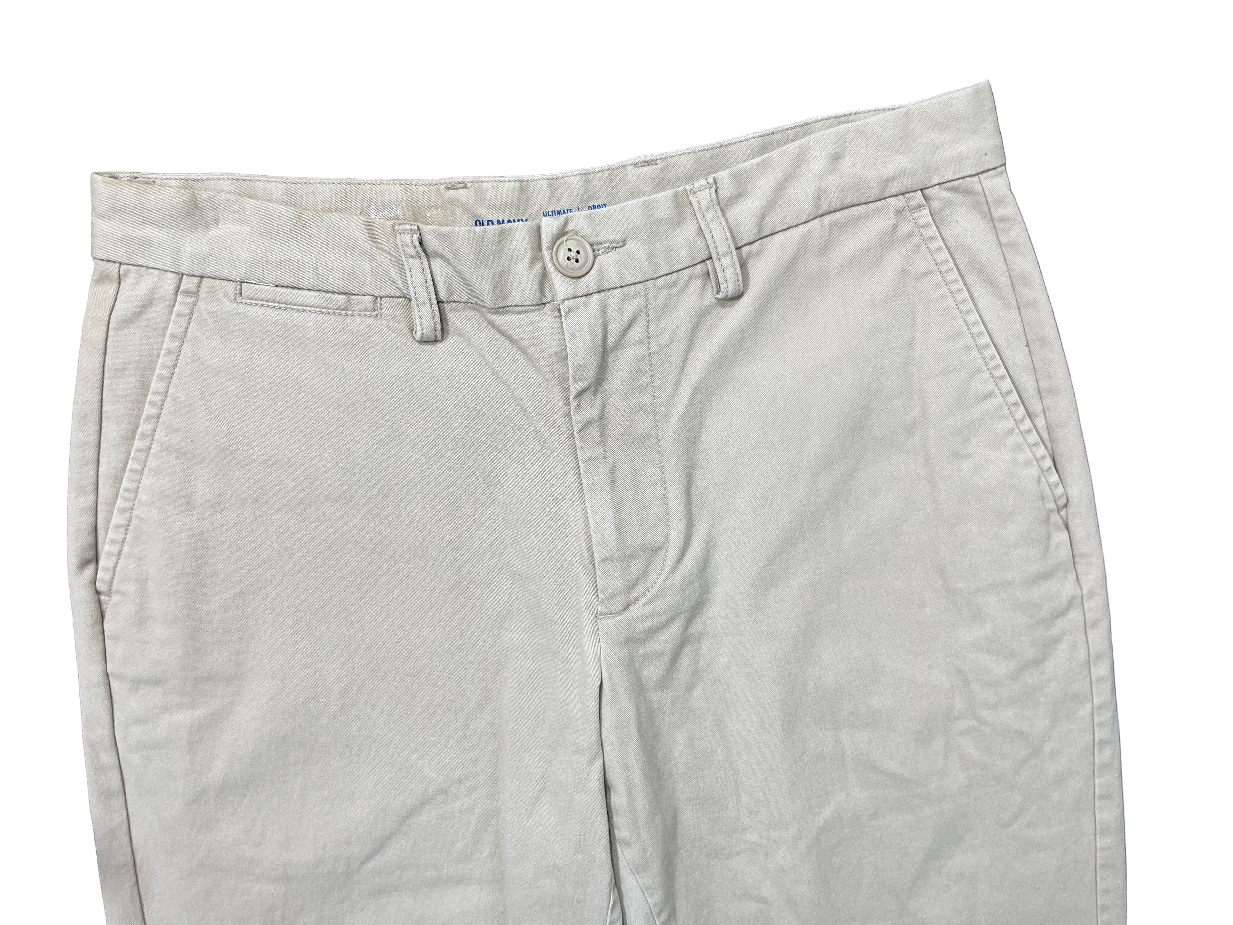 Old Navy beige Built-In Flex pants front view