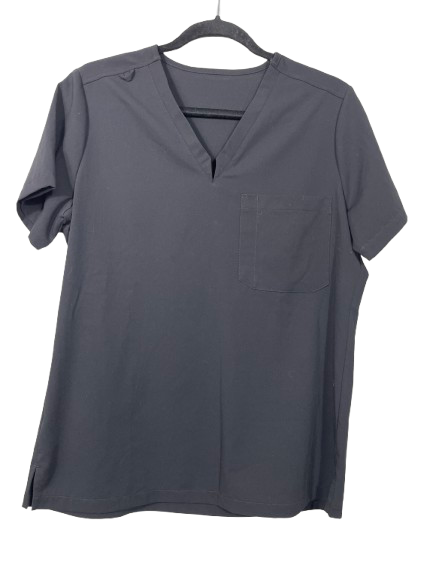 black short sleeve scrub top