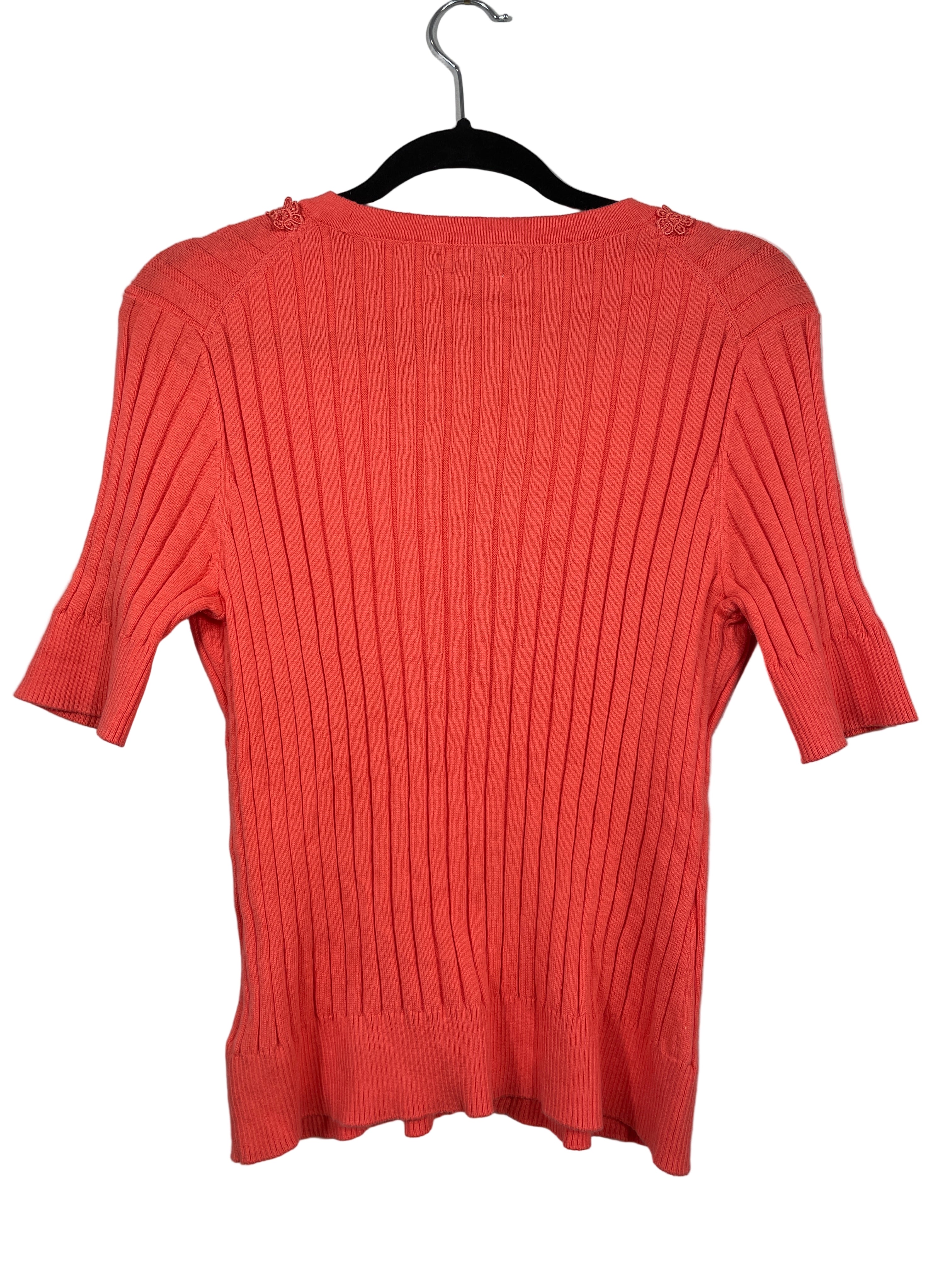 Van Heusen Studio orange knit top back view