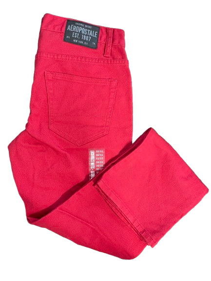 Aeropostale red Bowery Slim Straight jeans size 32x32