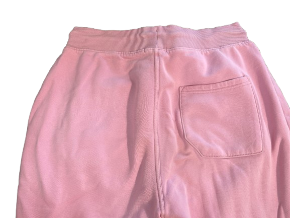 Size Medium Fashion Nova pink jogger sweatpants back view with patch pocket