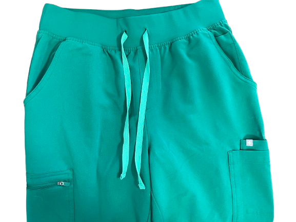 FIGS green medical scrub pants size medium front pockets