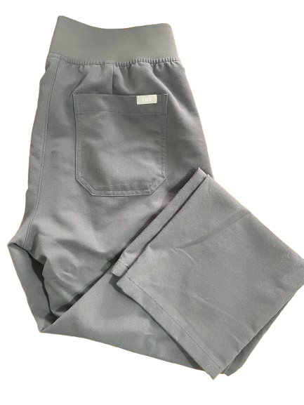 FIGS women's size medium dark grey FIONx stretch scrub pants full view
