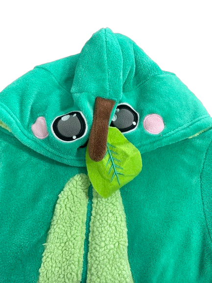 FunzieTime avocado onesie costume character hood face and leaf detail