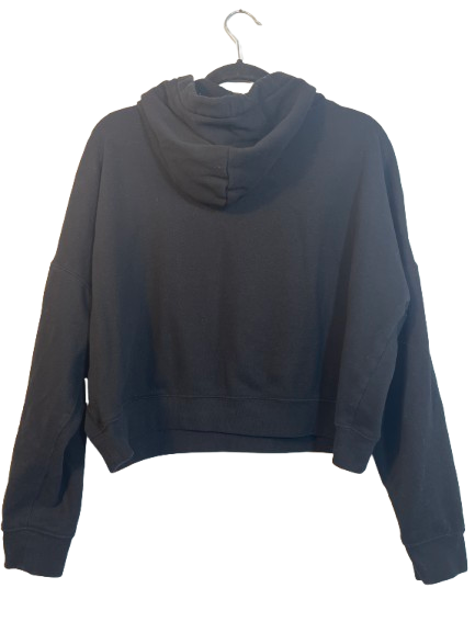 Calvin Klein Jeans black oversized cropped hoodie back