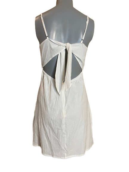 Zaful white open back dress