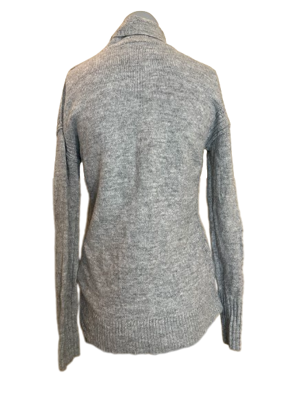 gap grey turtleneck sweater back view