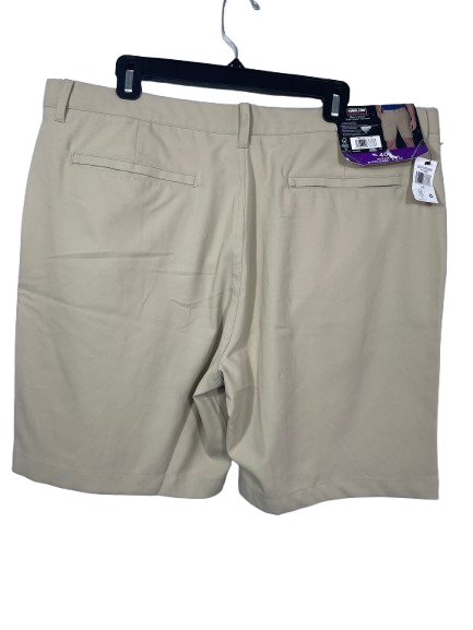 Kirkland Signature men's size 40 beige performance shorts back view New With Tags