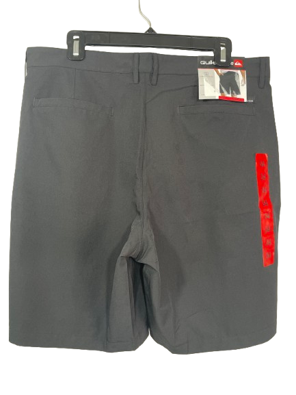 Quiksilver men's size 34 black hybrid shorts back view with tags