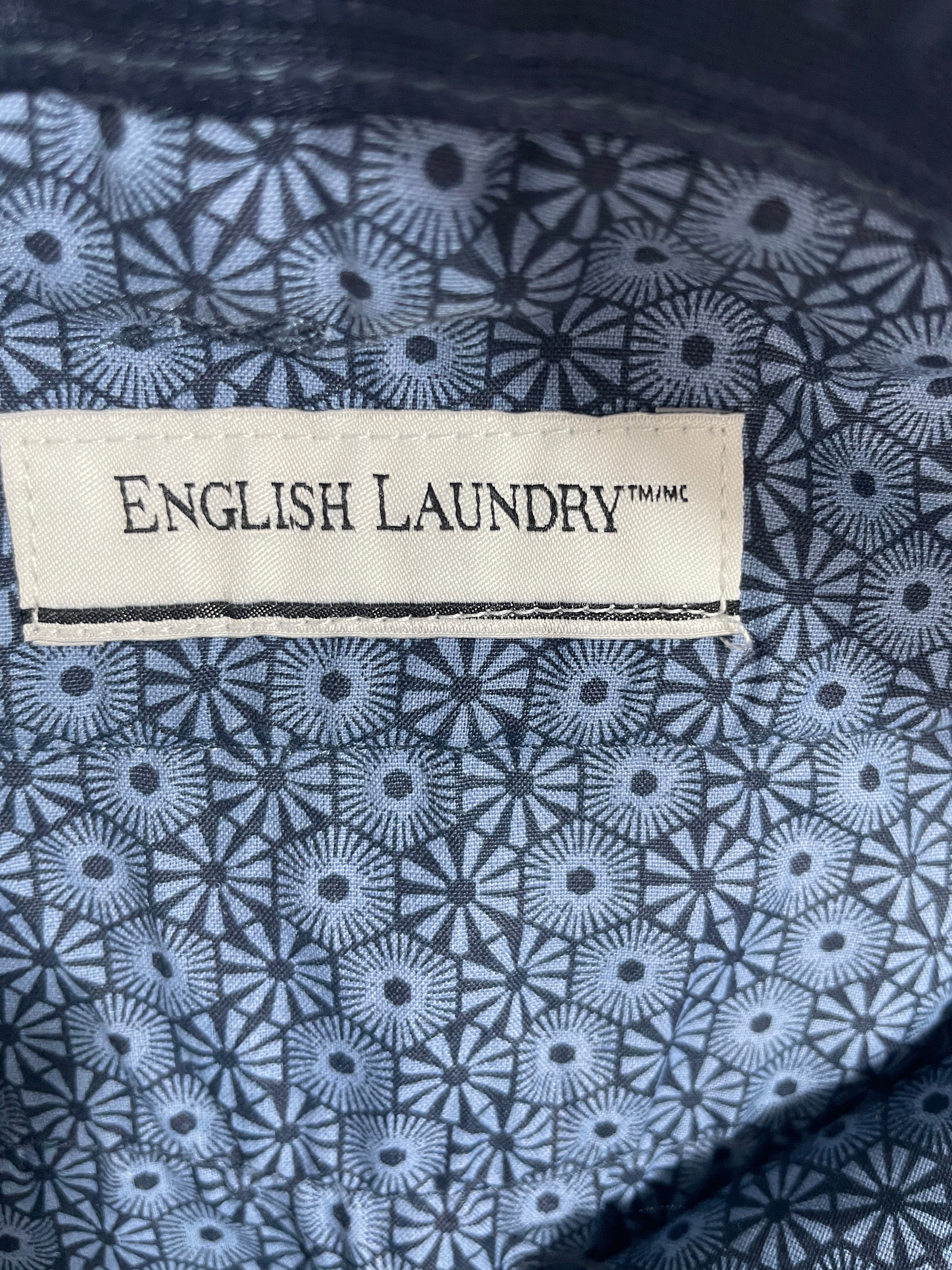 English Laundry men's shorts interior patterned waistband and brand label