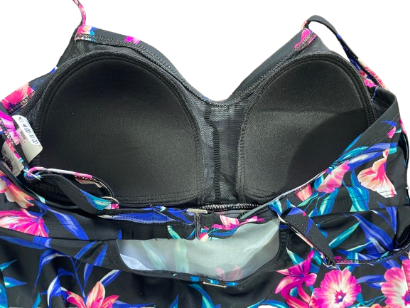 Krista floral tankini built-in molded padded cups interior