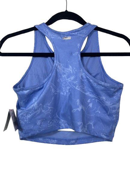 Athletic Works blue racerback longline sports bra back