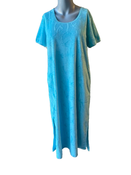 blue Terry cloth swim cover up