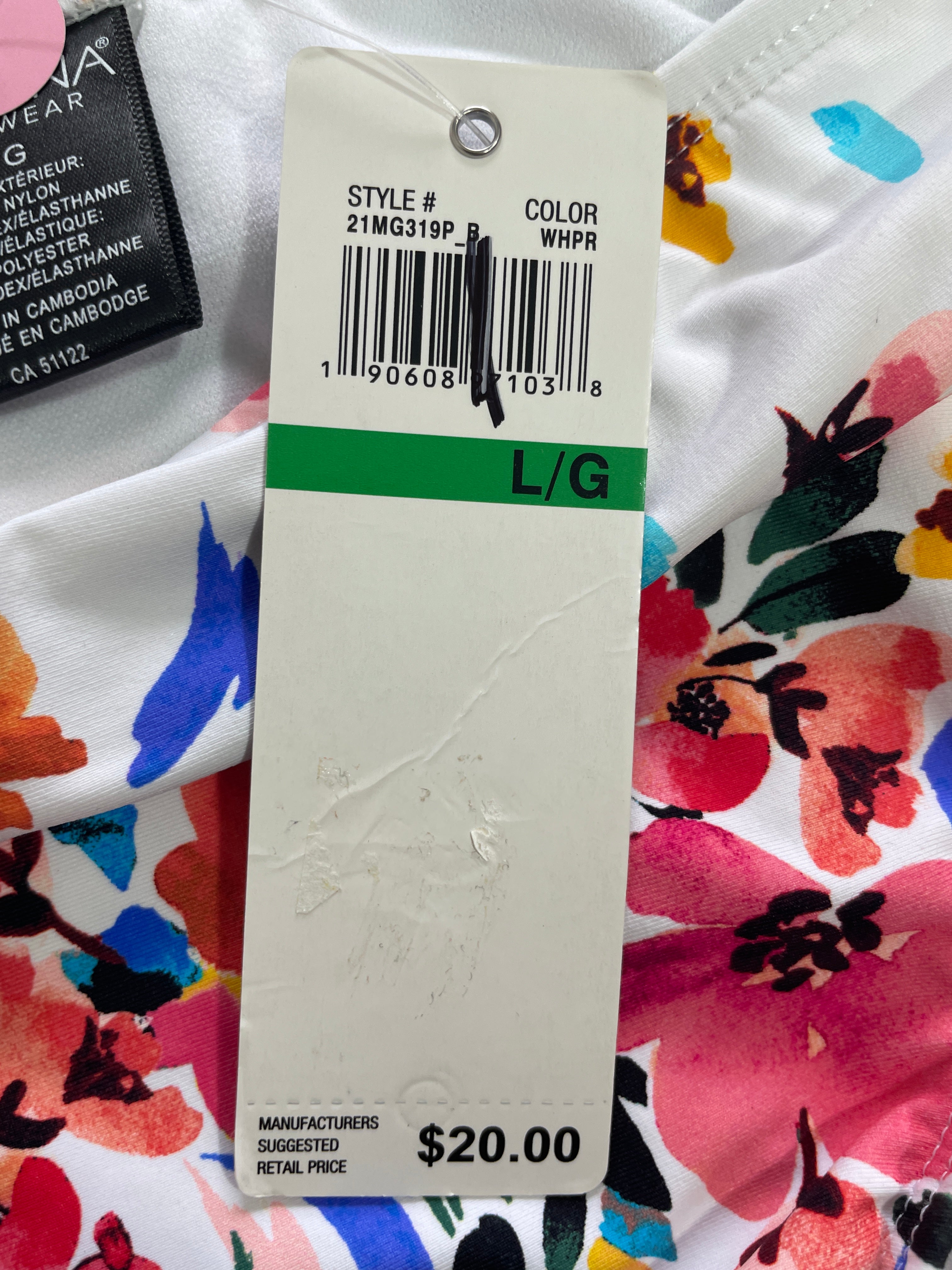 Catalina floral bikini bottom style 21MG319P_B MSRP $20 tag
