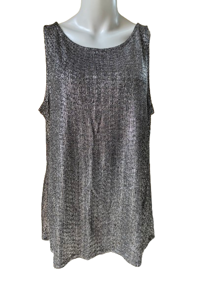 Grey Subtle Sparkly Lurex Tank main image 0
